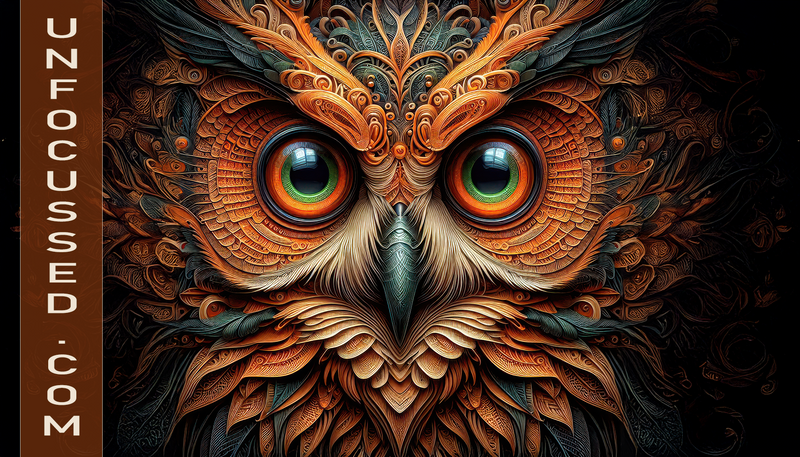 Vibrant Eyes of the Ethereal Owl