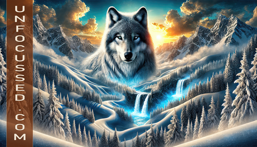 Wolf Spirit of the Winter Peaks