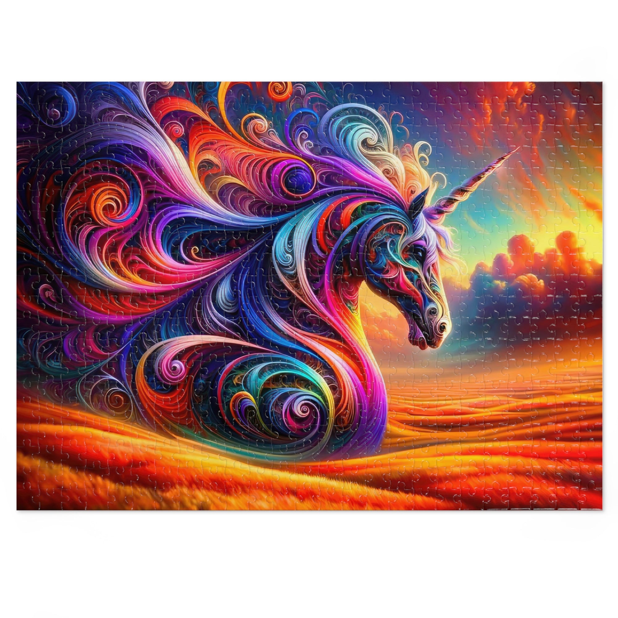 The Chromatic Chronicles of a Celestial Steed Jigsaw Puzzle