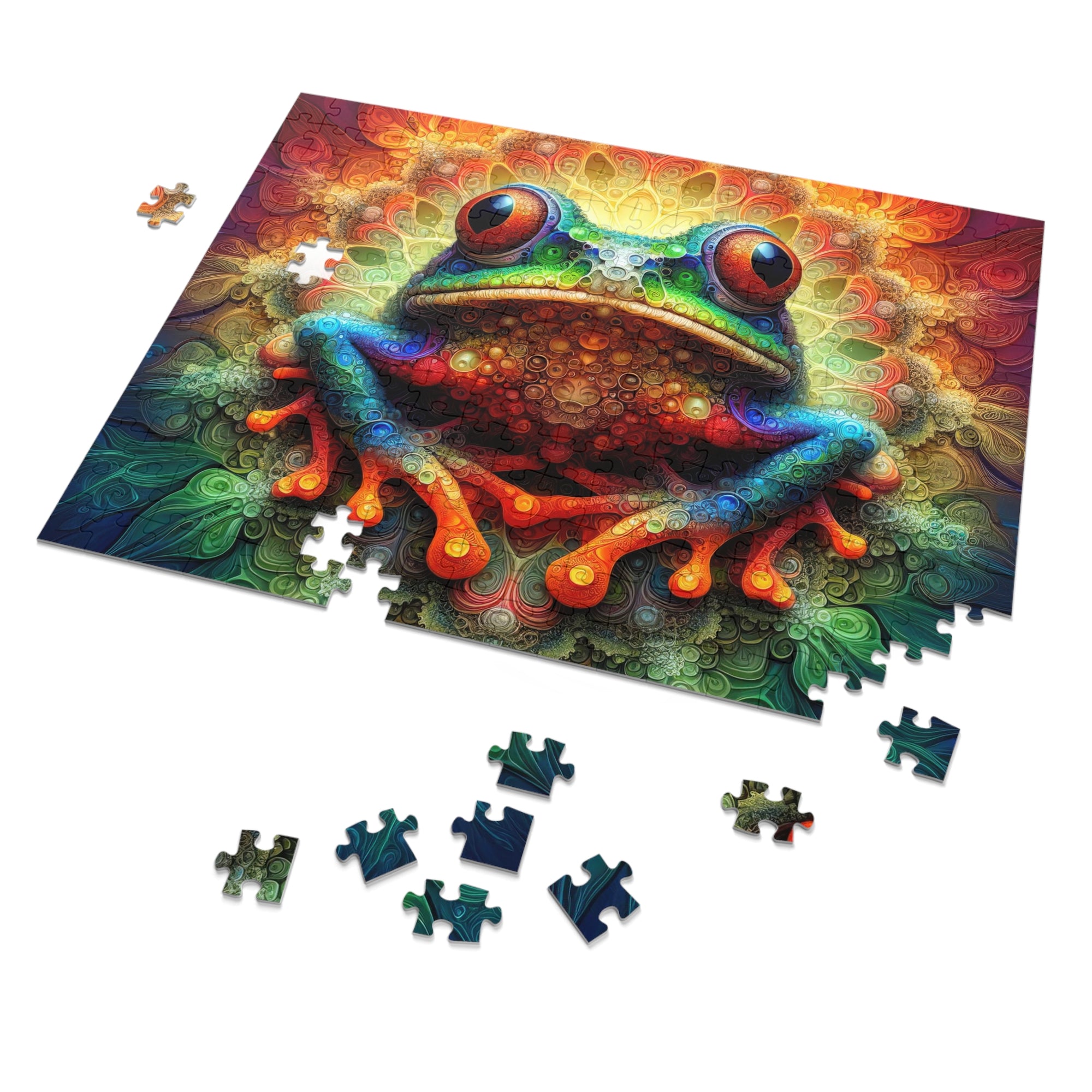 Kaleidoscopic Guardian of the Mystic Pond Jigsaw Puzzle