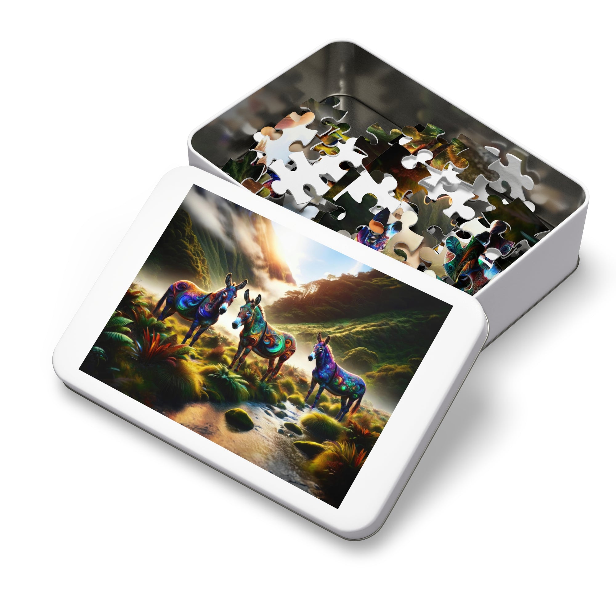 Donkeys of the Mystic Vale Jigsaw Puzzle