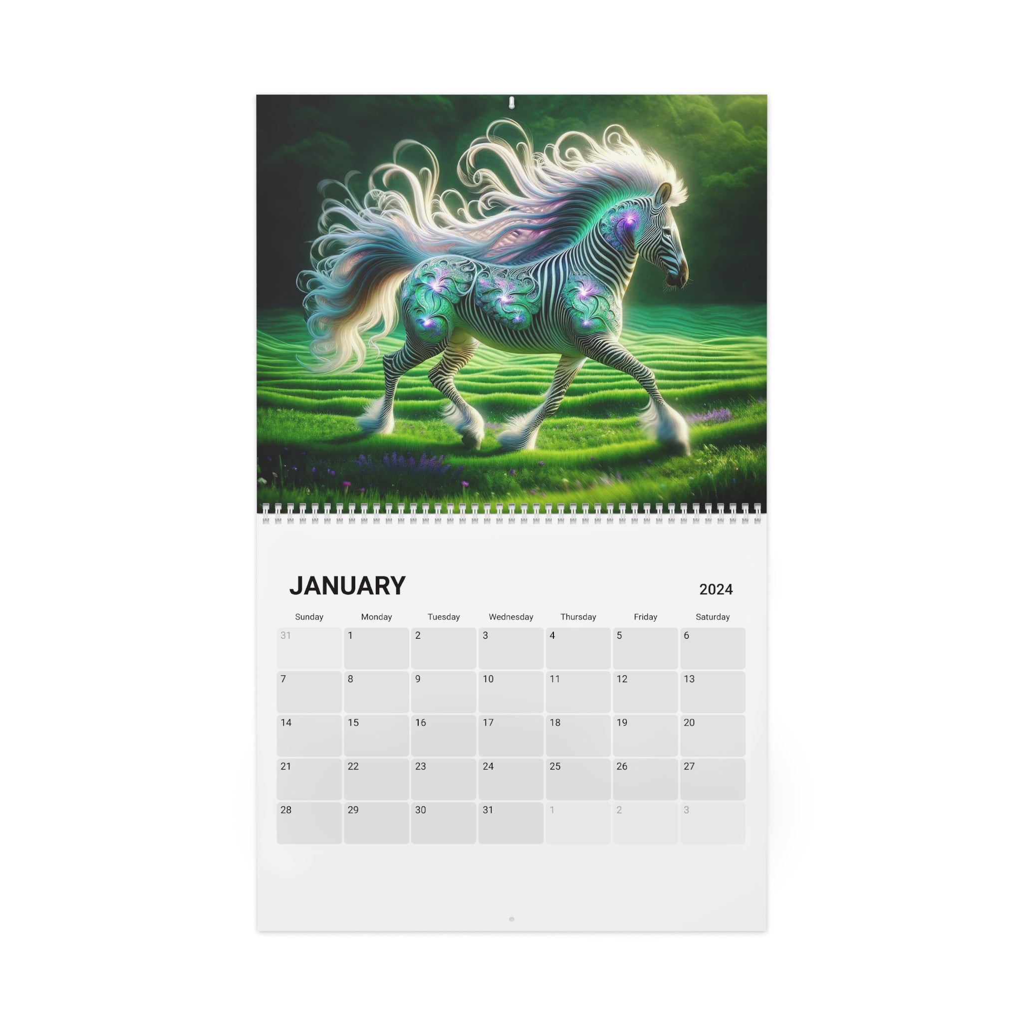 Zebra Spectrum Calendar (2024)