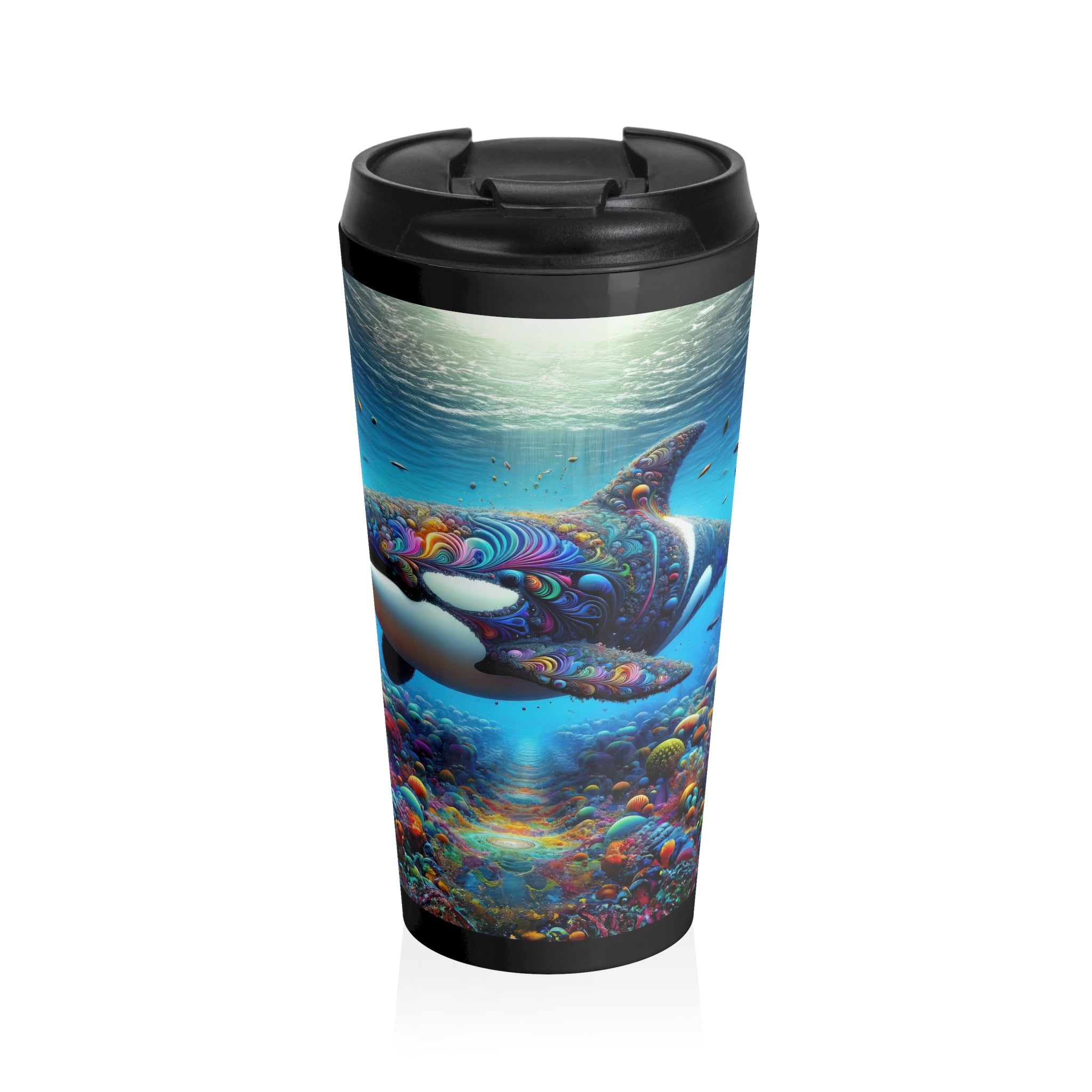 Orca Odyssey dans le Cosmos Corail Mug isotherme