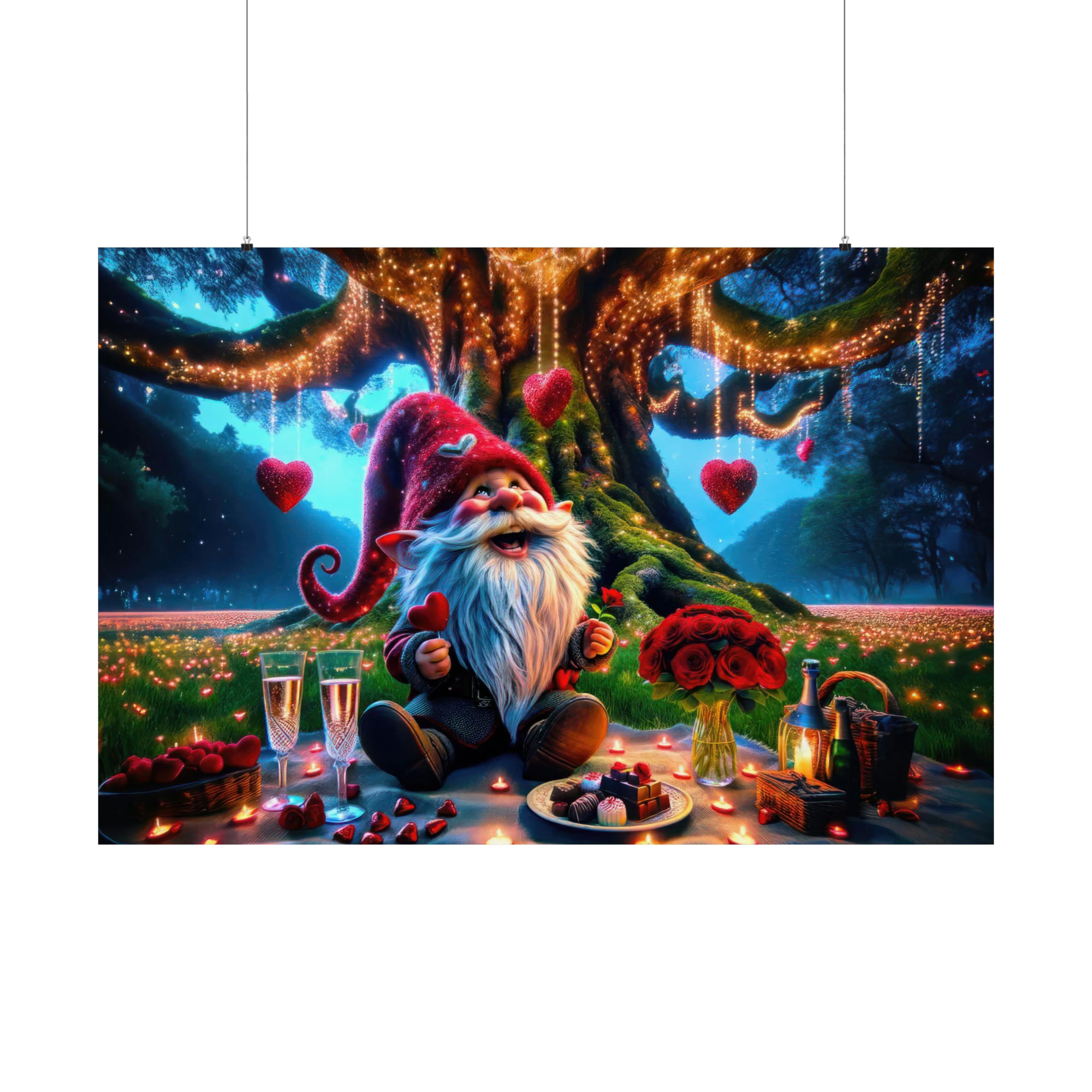 Valentine's with the Whimsical Forest Gnome Poster