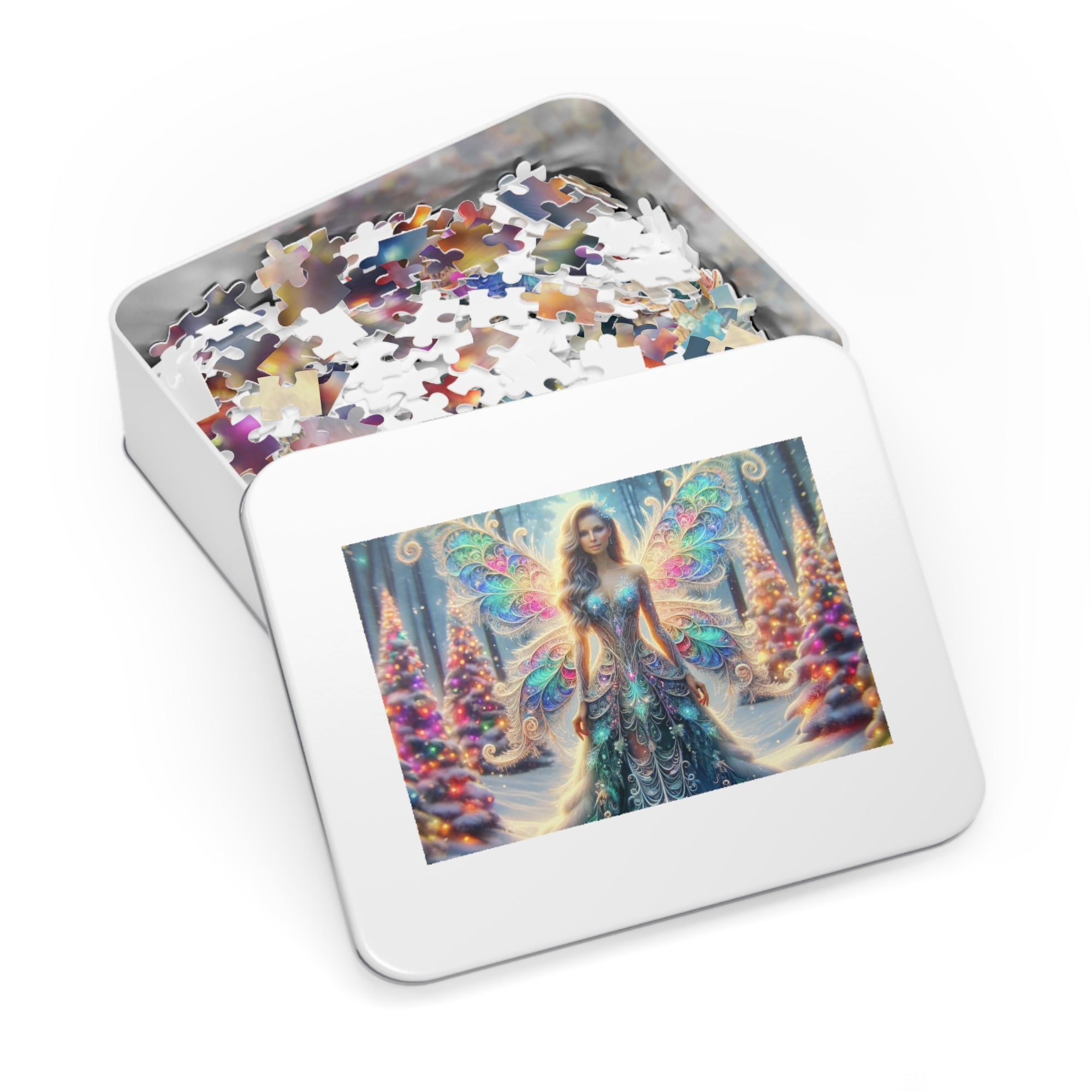 Enchanted Fractal Frost Jigsaw Puzzle