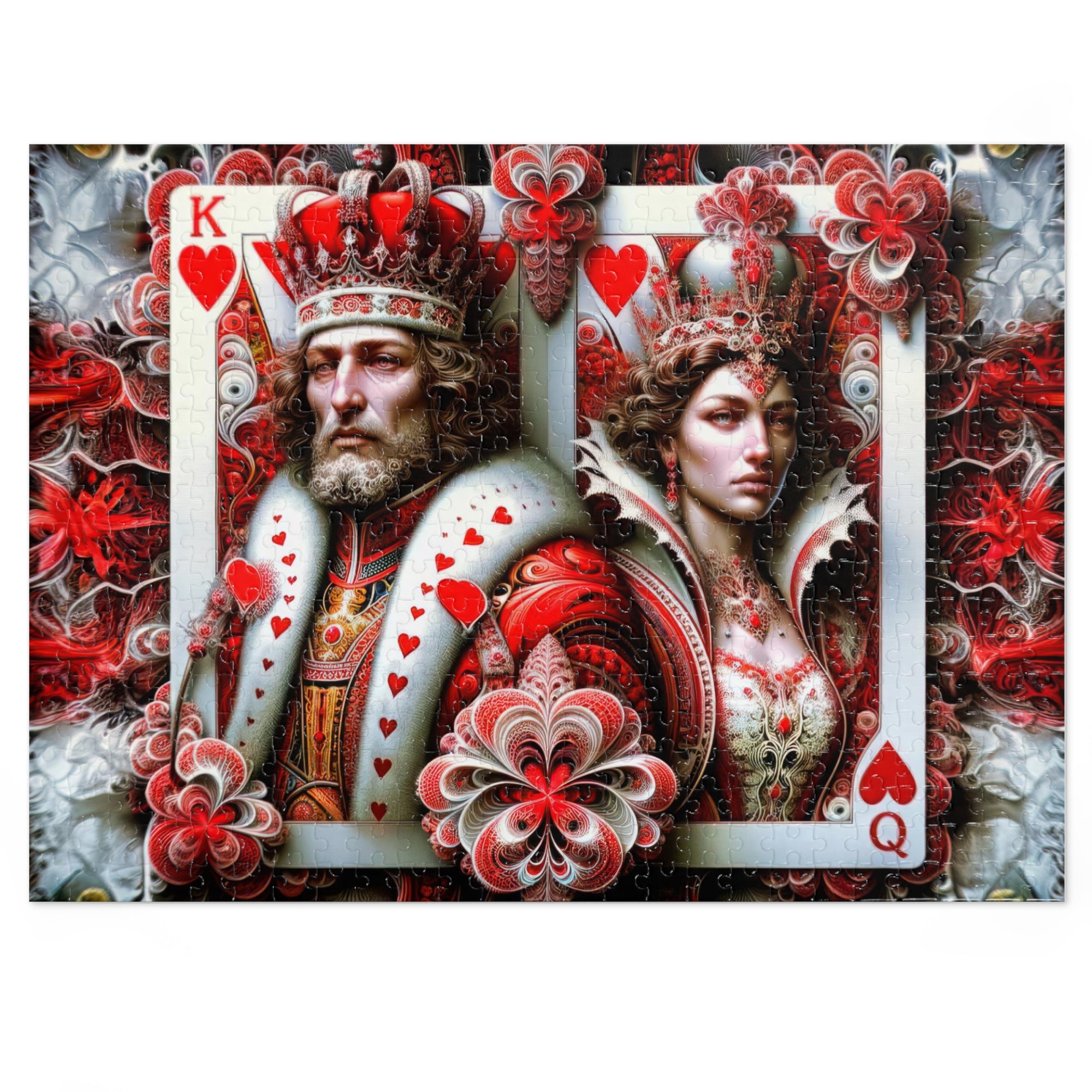 The King and Queen of Hearts' Embrace Puzzle