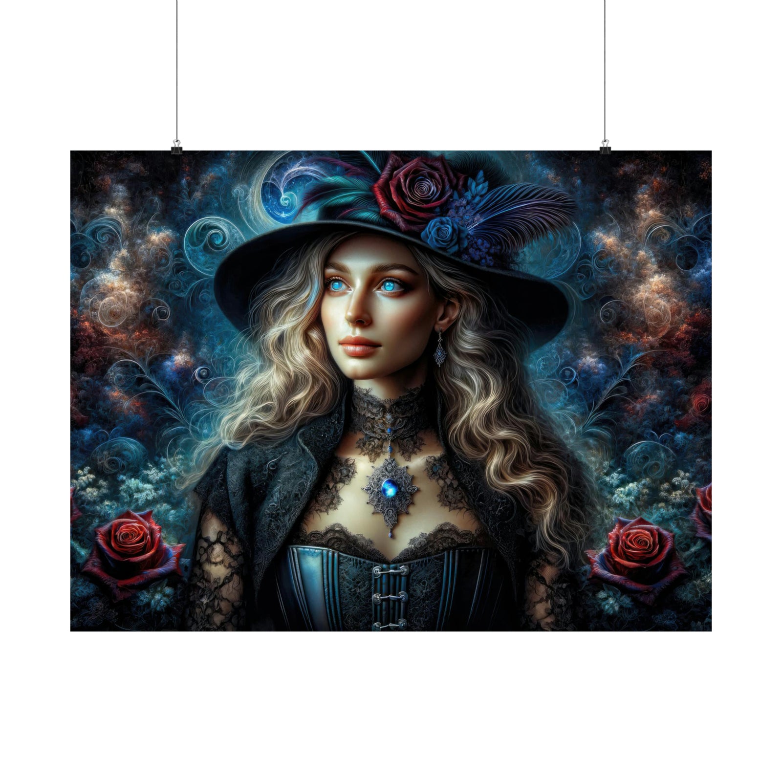 Dreams Woven in Moonlight and Roses Poster