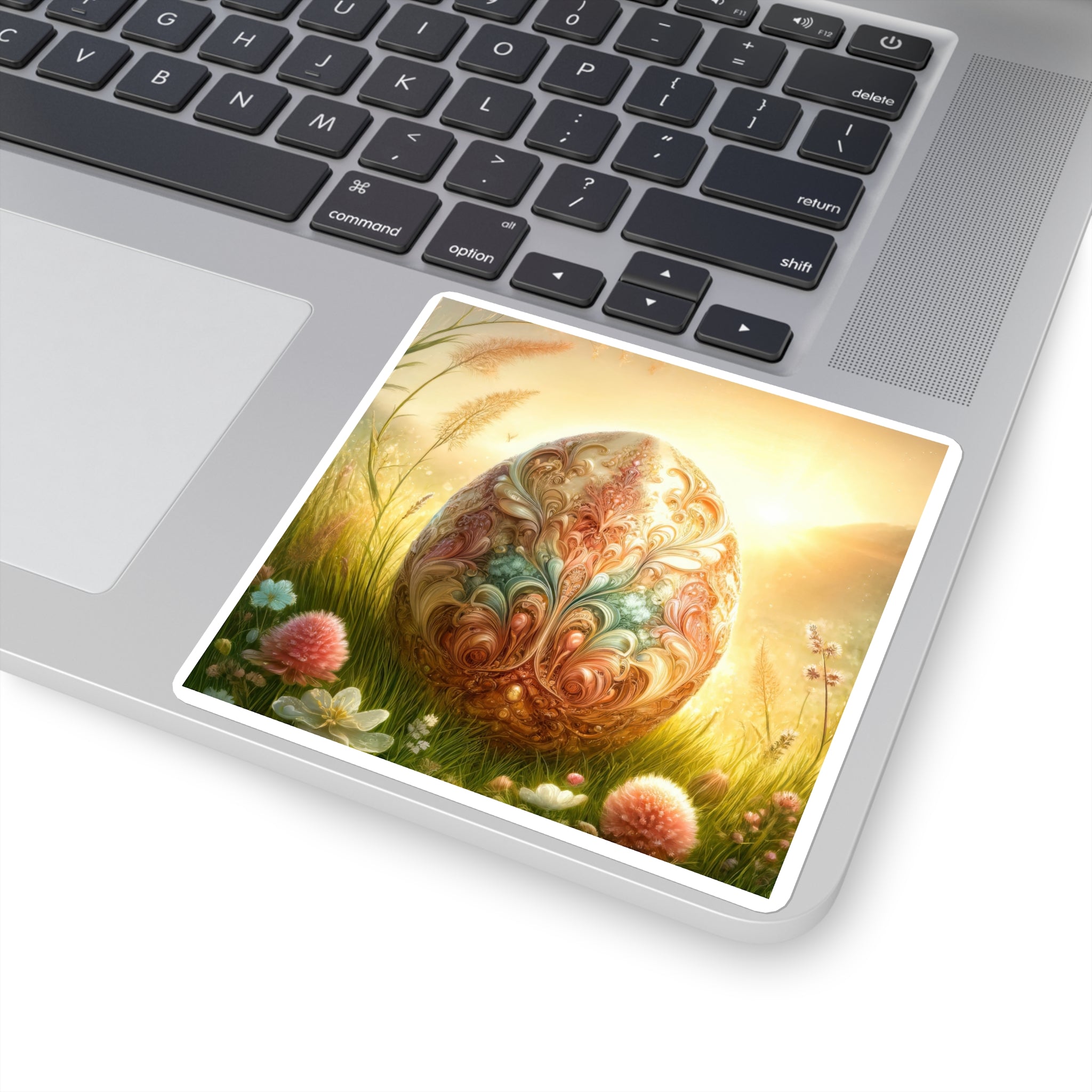 Enchanted Egg Amidst Evening Blooms Stickers