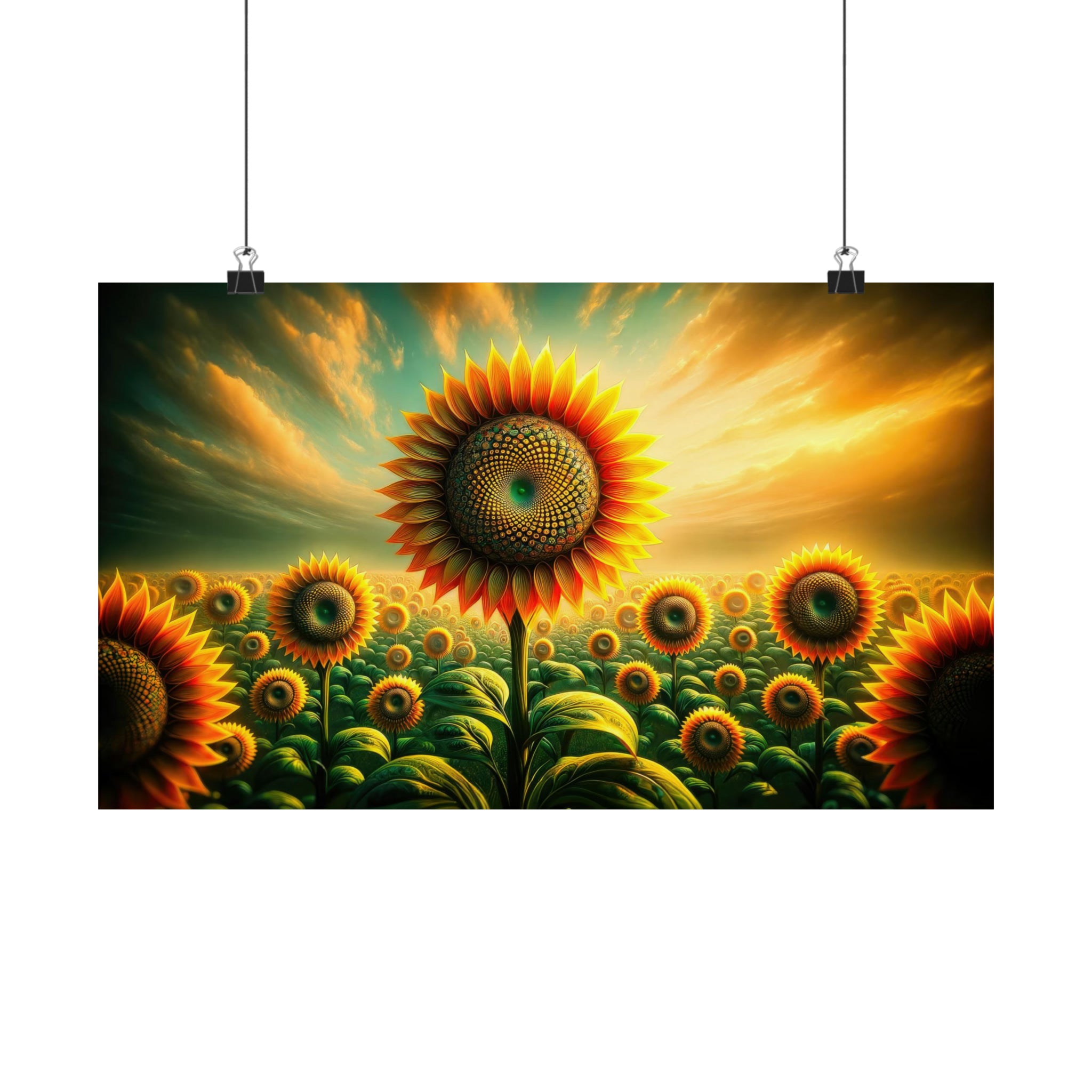 Caleidoscopio de la flora solar Póster