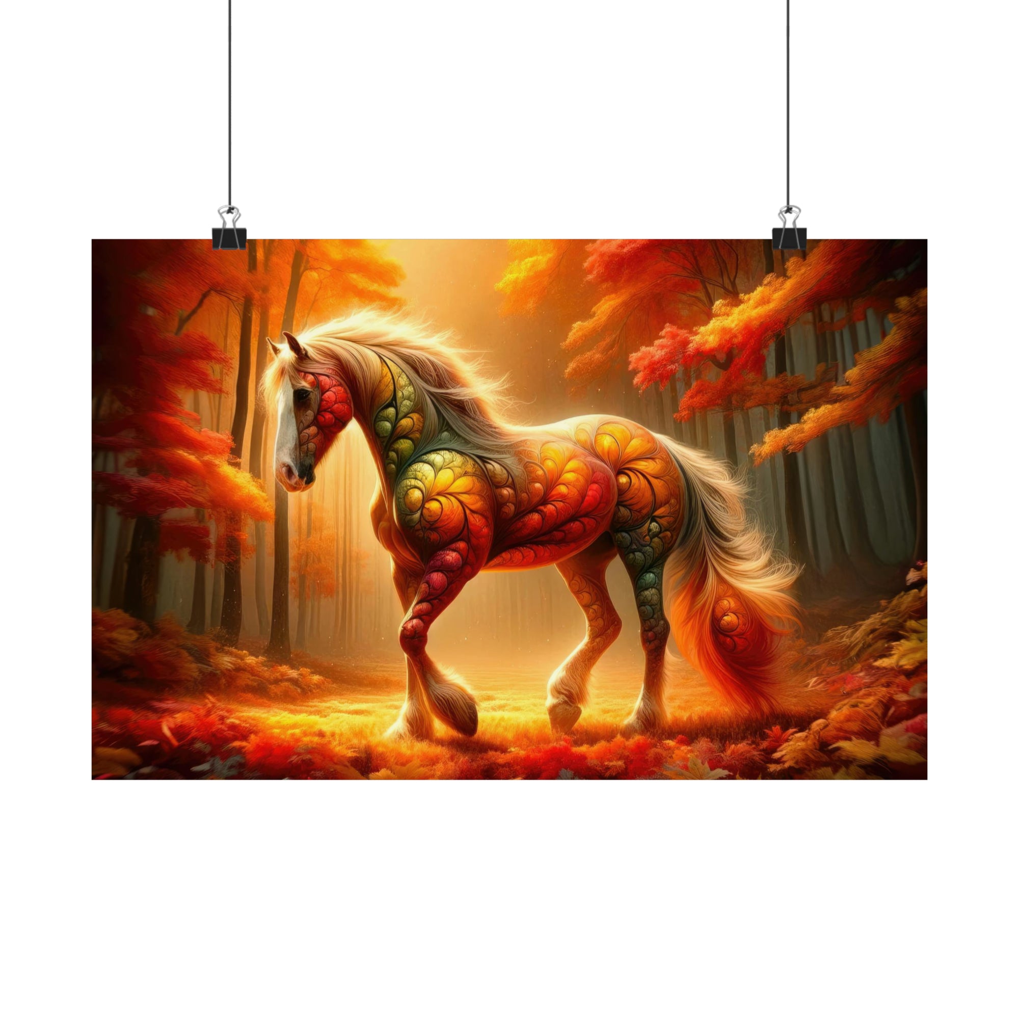 Autumn's Enchanted Steed Poster