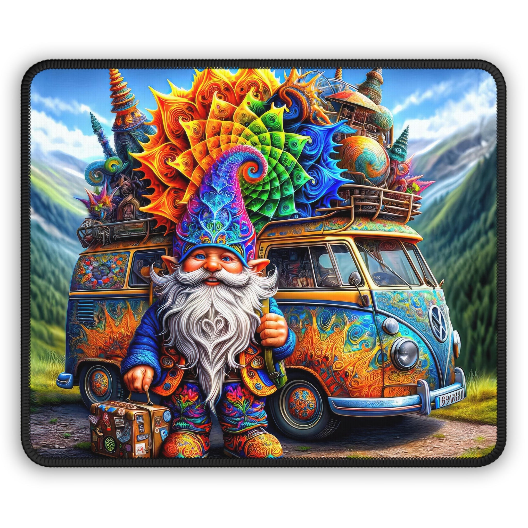 The Wandering Whimsy of Whiskerwick the Gnome Mouse Pad