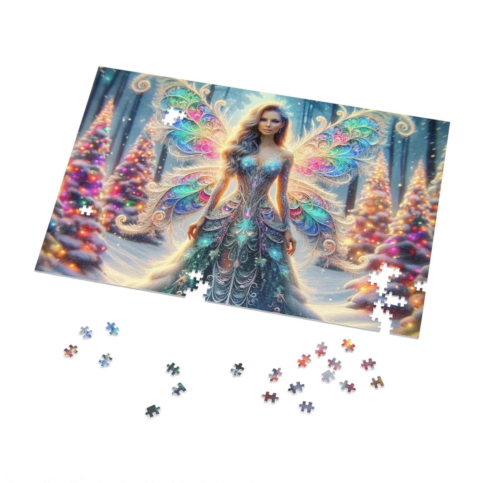 Enchanted Fractal Frost Jigsaw Puzzle