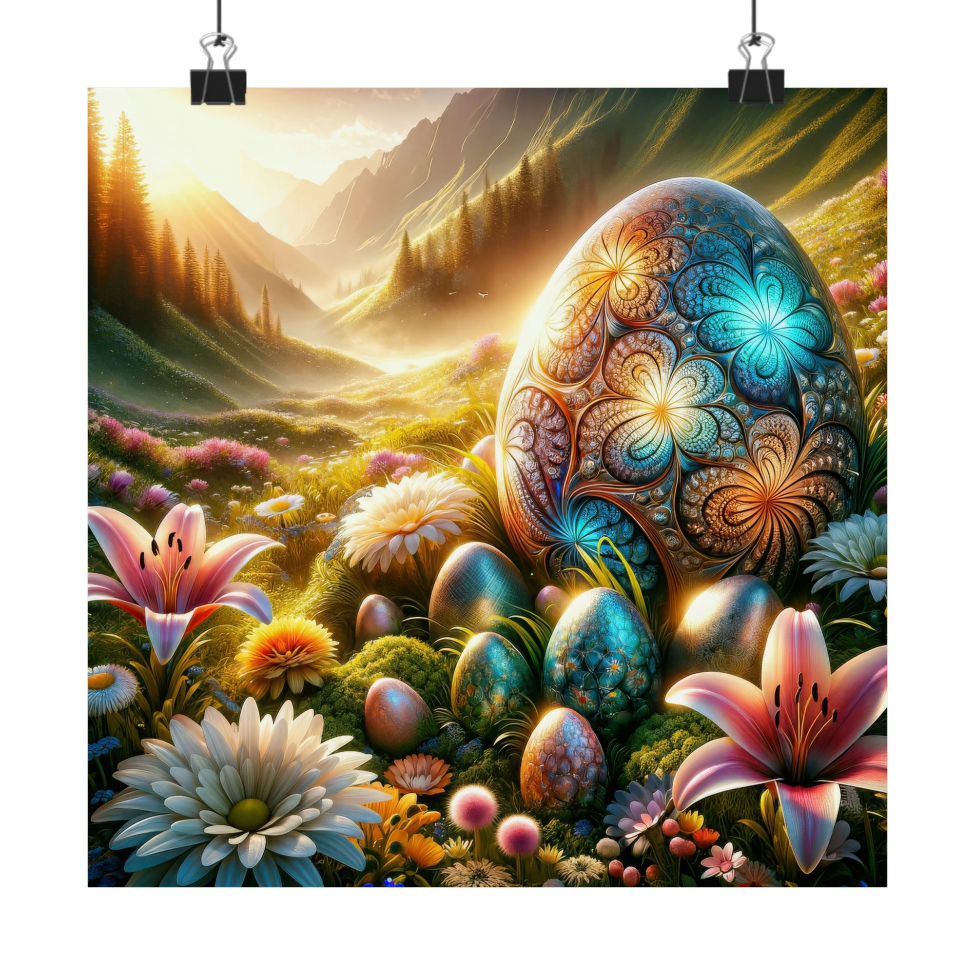 The Gilded Eggs of the Mountain Meadow Poster