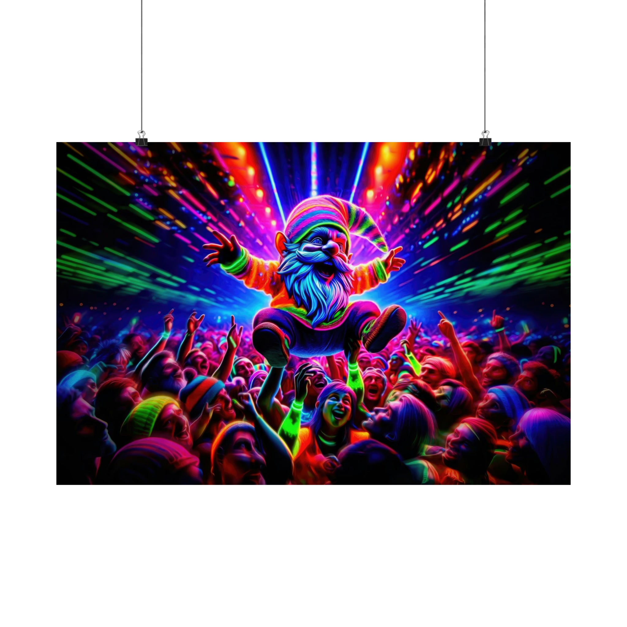 Underground Rave Gnome Poster