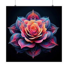 Radiant Rose Matrix Poster
