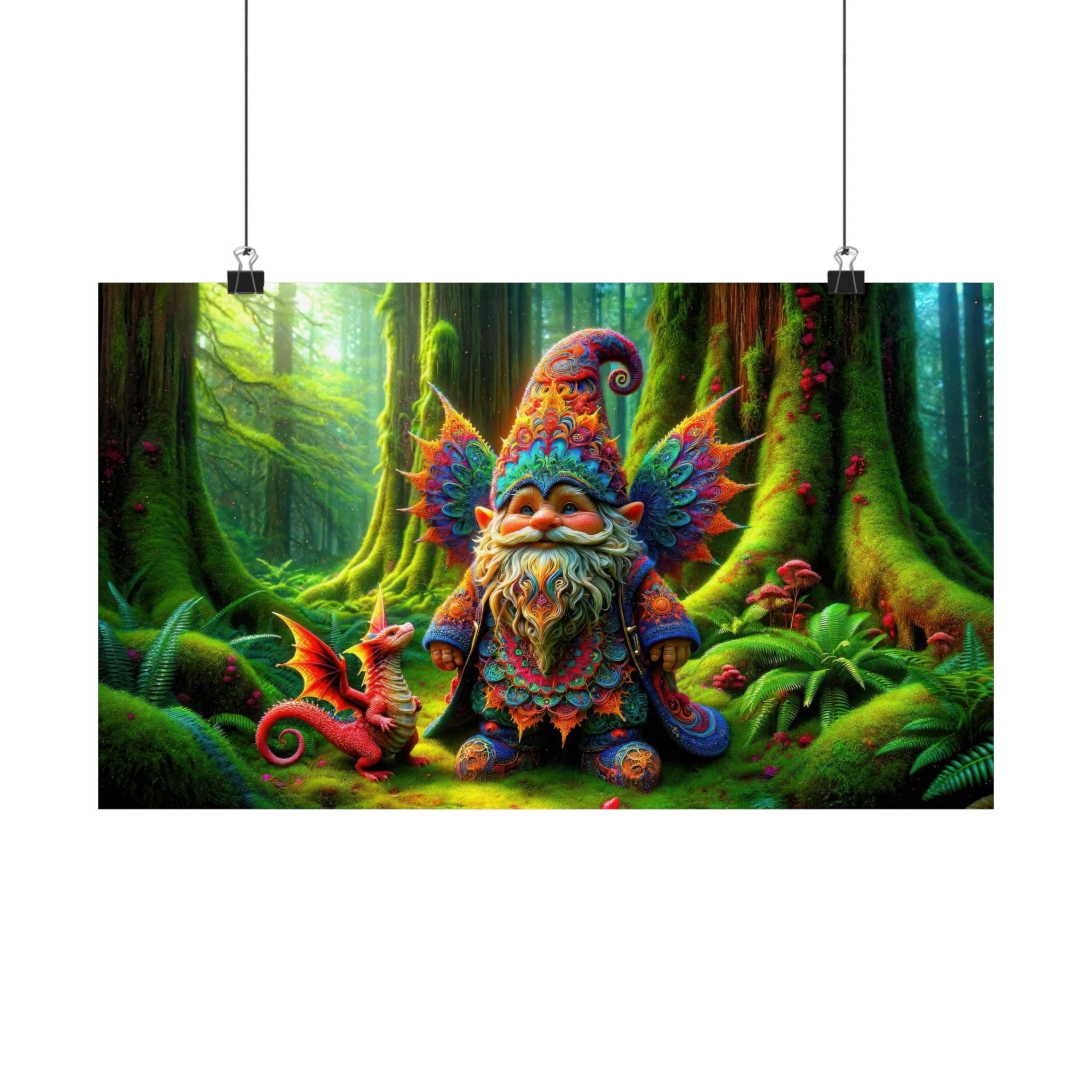 The Fractal Forest's Mystical Mentor Poster
