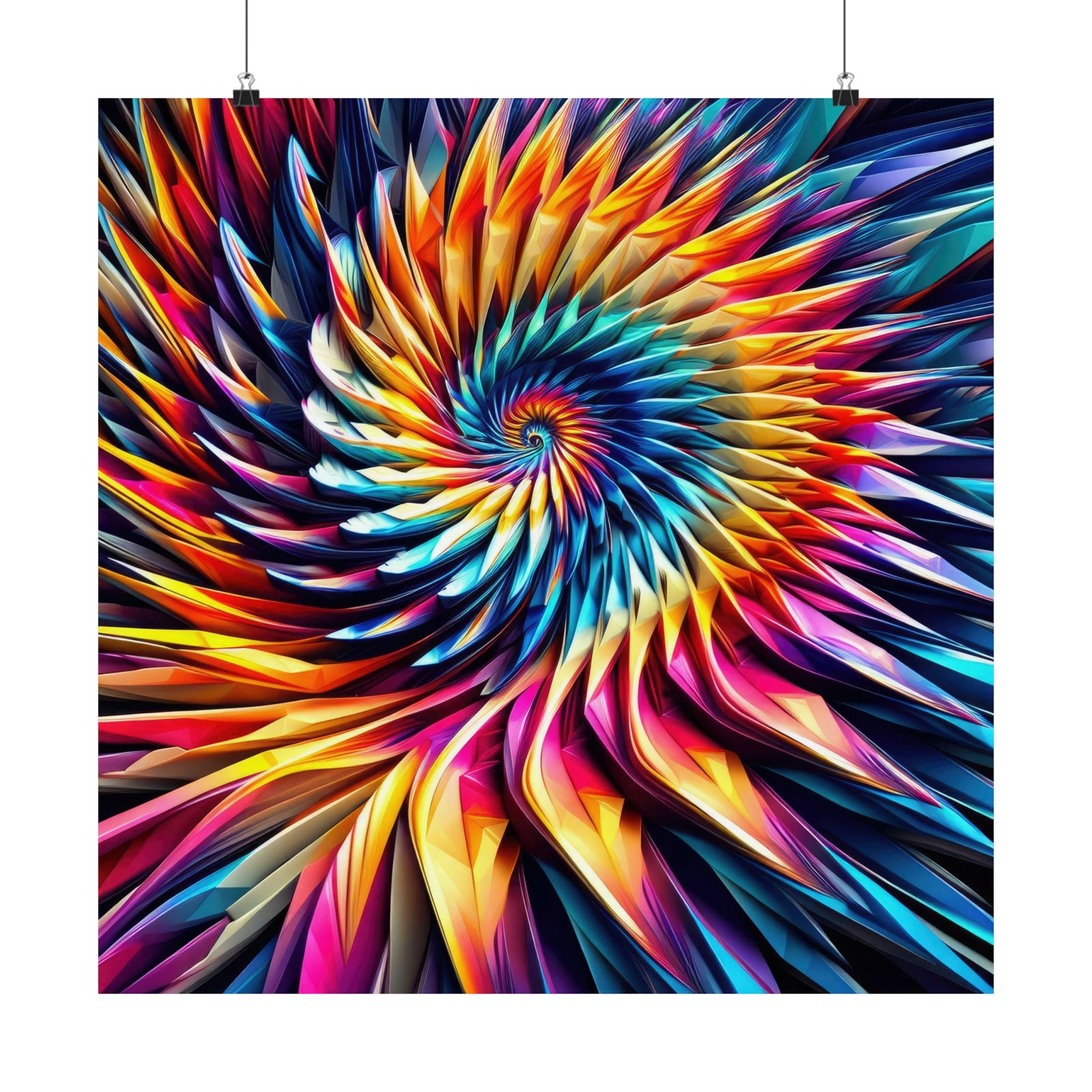 Fibonacci - Spiraling Kaleidoscope Poster