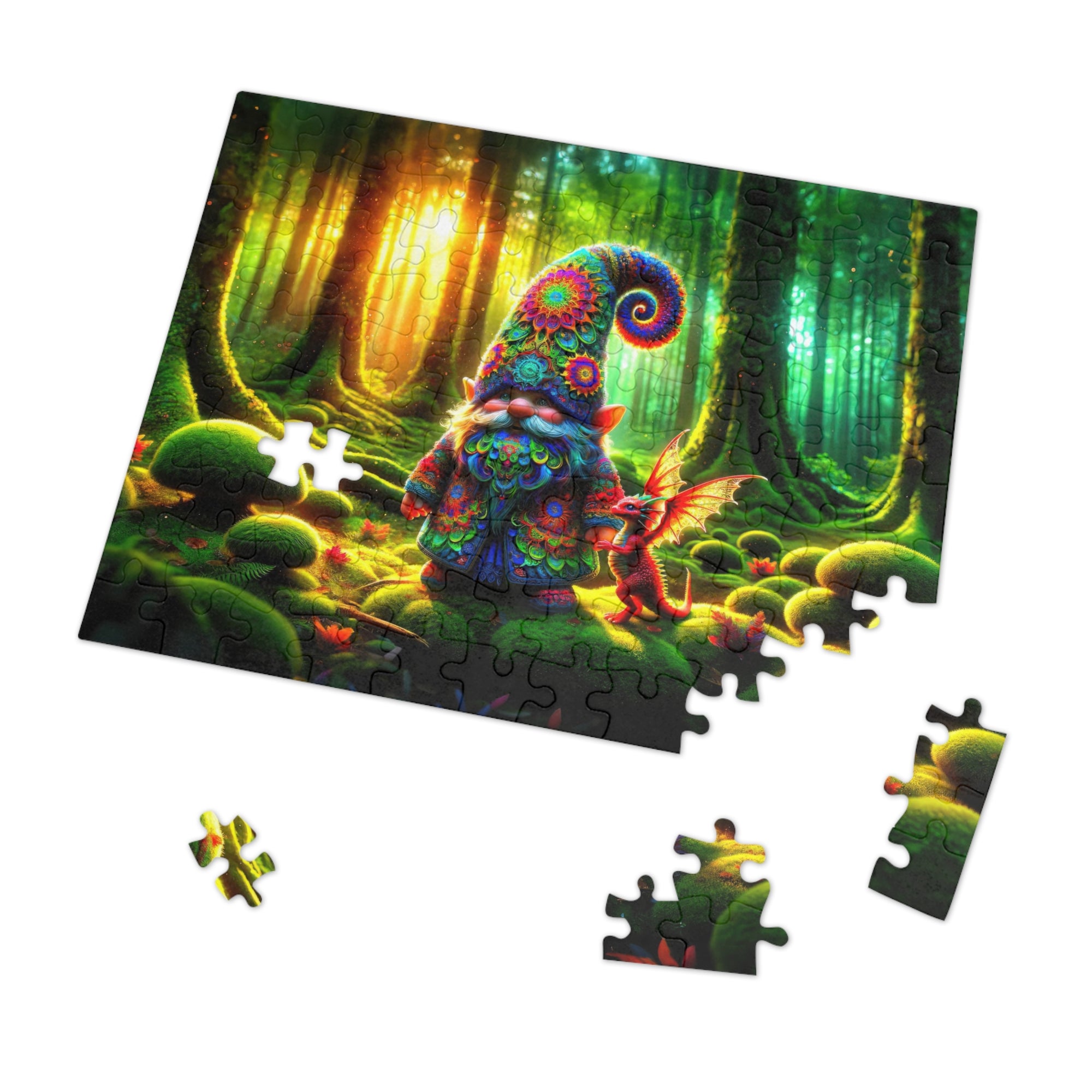 Puzzle Le matin du gnome dans les bois enchantés