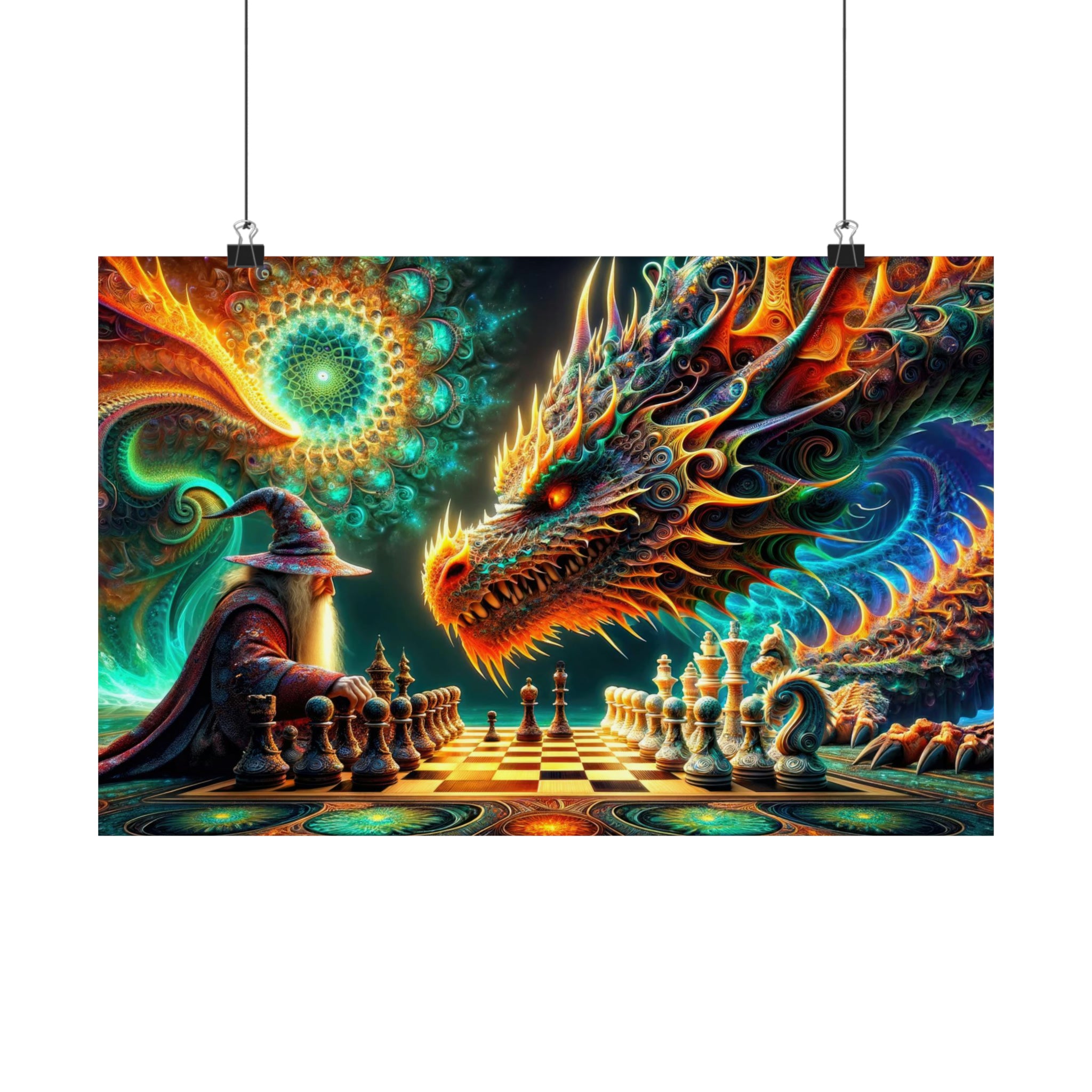 Échec et mat du dragon cosmique Poster
