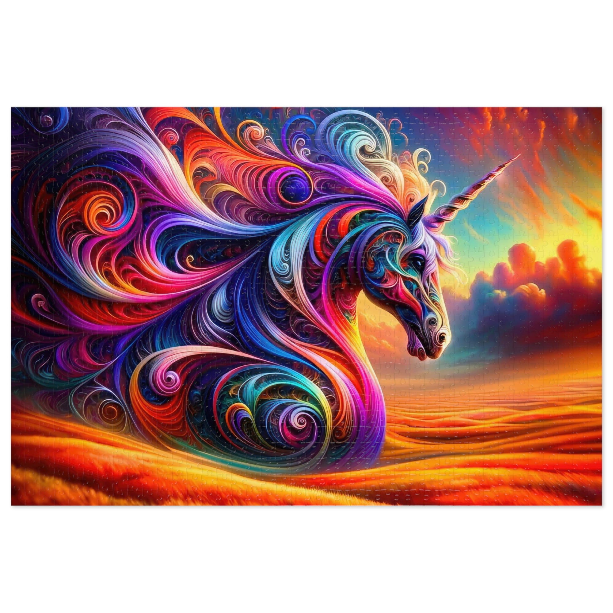 The Chromatic Chronicles of a Celestial Steed Jigsaw Puzzle