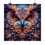 Le regard fractal du hibou mystique Poster