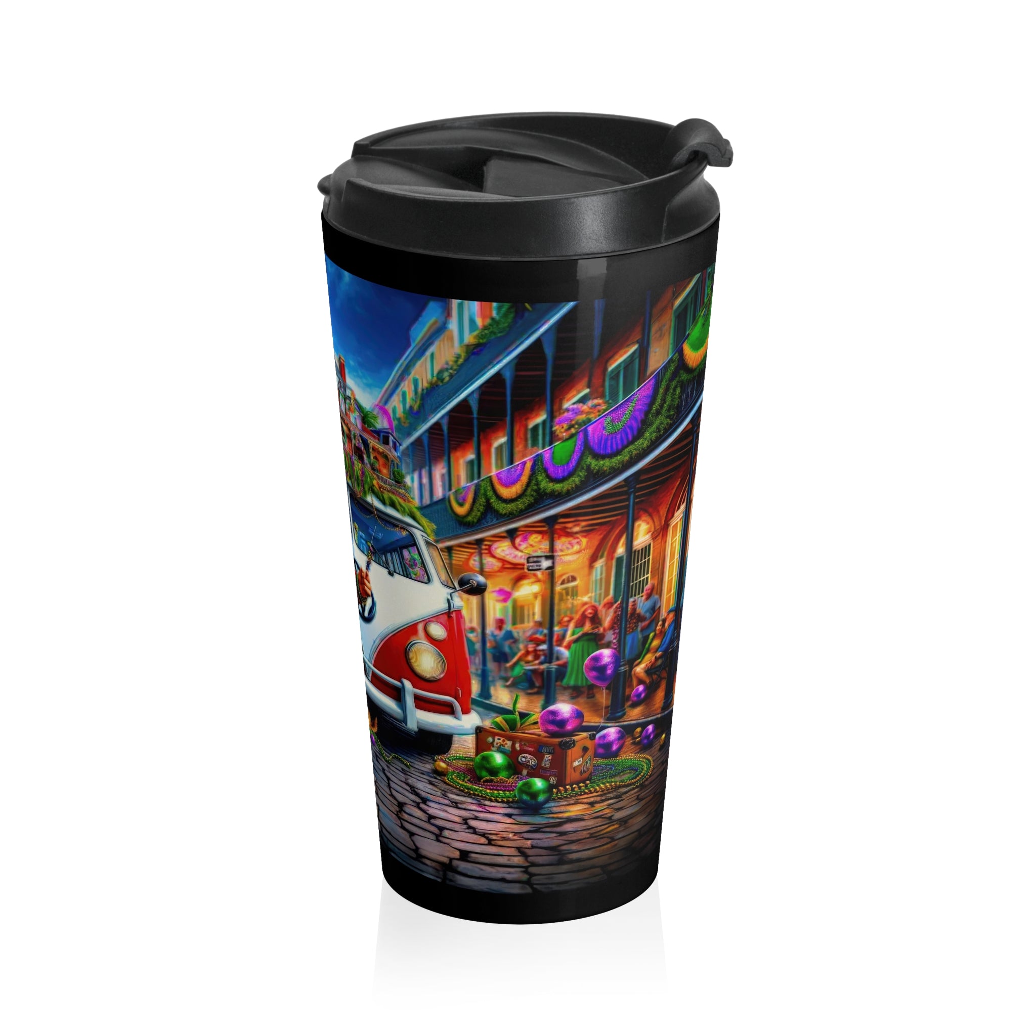 Lillianna and Hemsworth's Mardi Gras Vacation Travel Mug