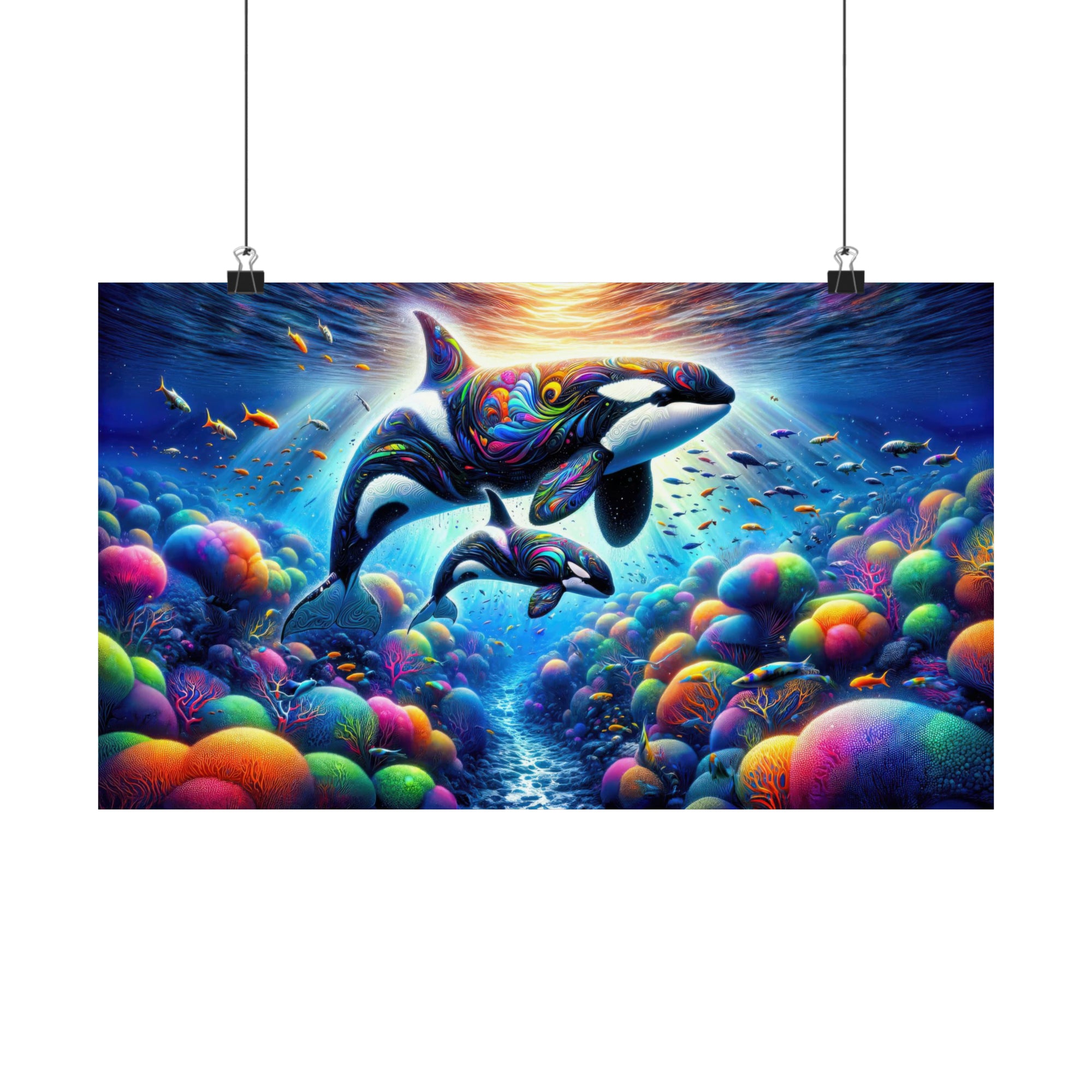 Berceuse des profondeurs lumineuses Poster