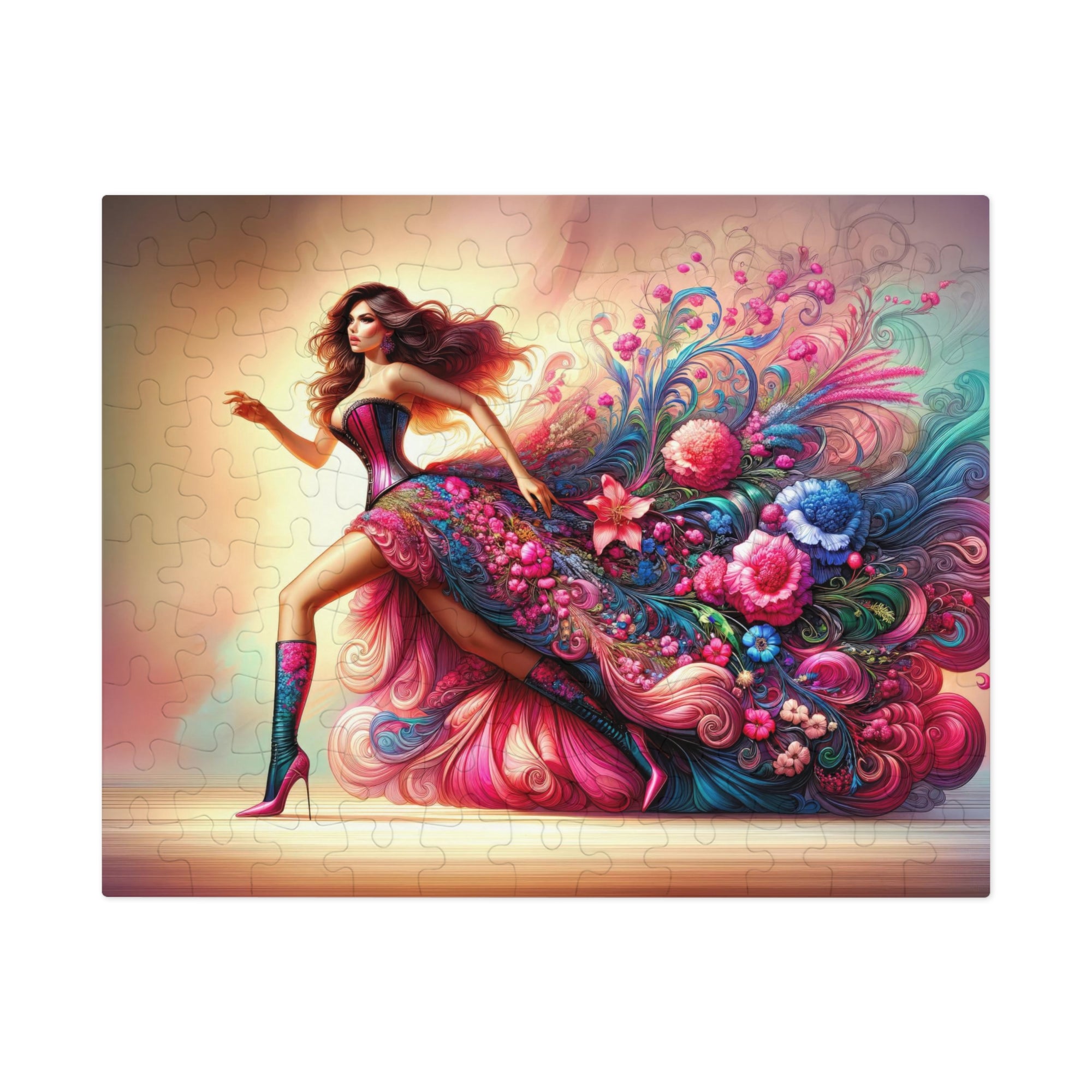 Floral Elegance in Motion Jigsaw Puzzle