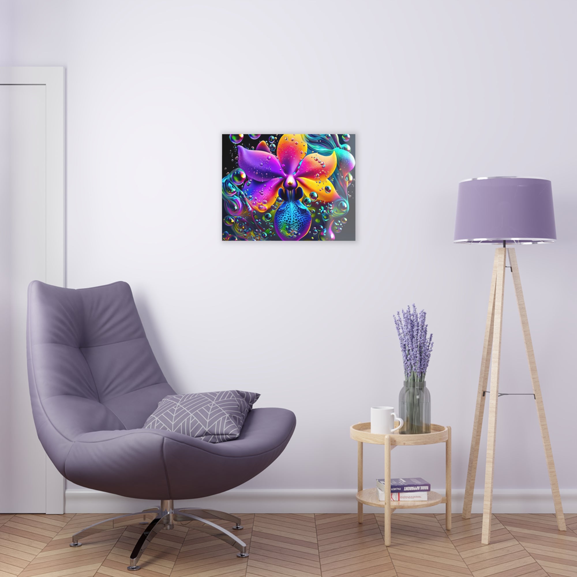 A Splash Of Orchid With A Twist Acrylic Print