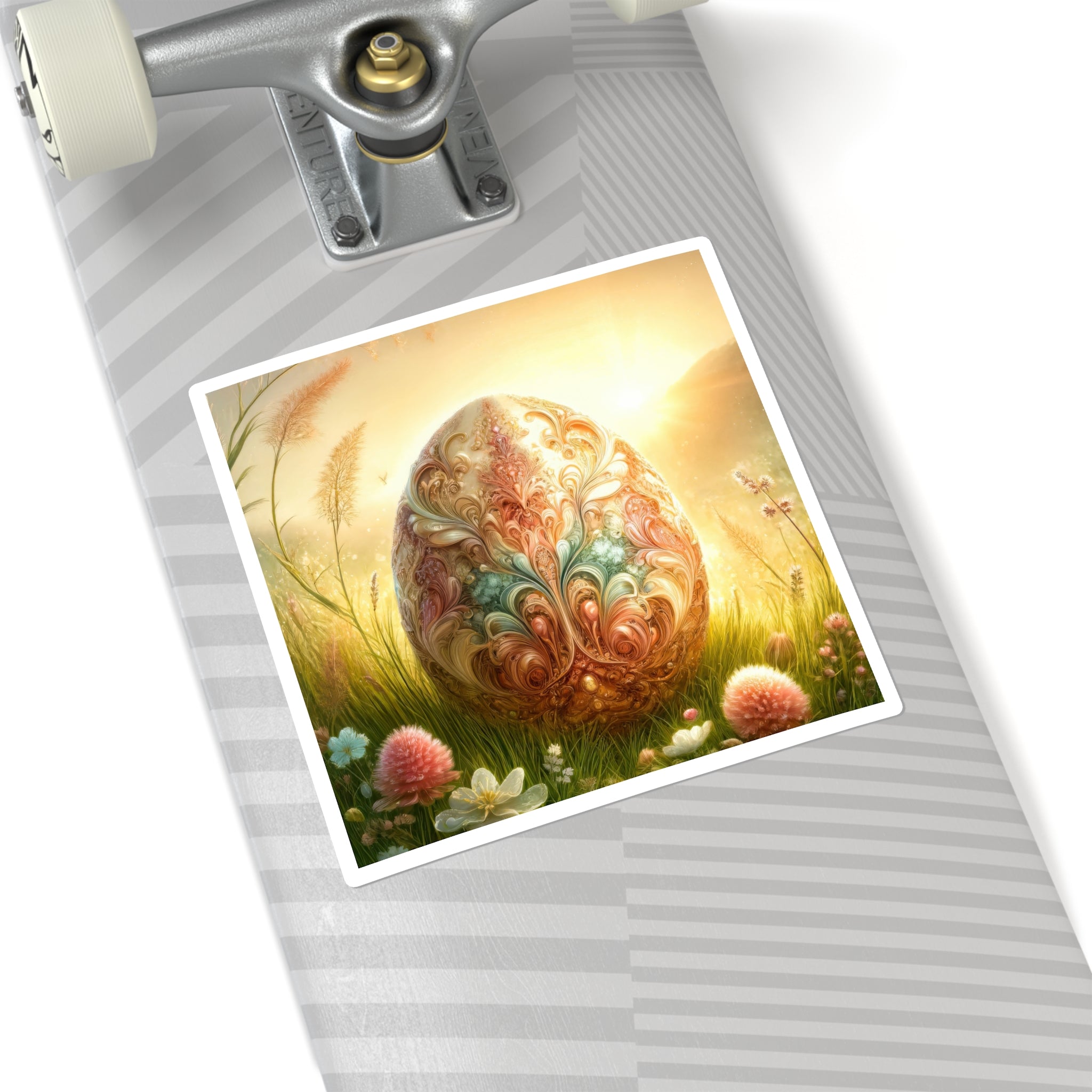 Enchanted Egg Amidst Evening Blooms Stickers