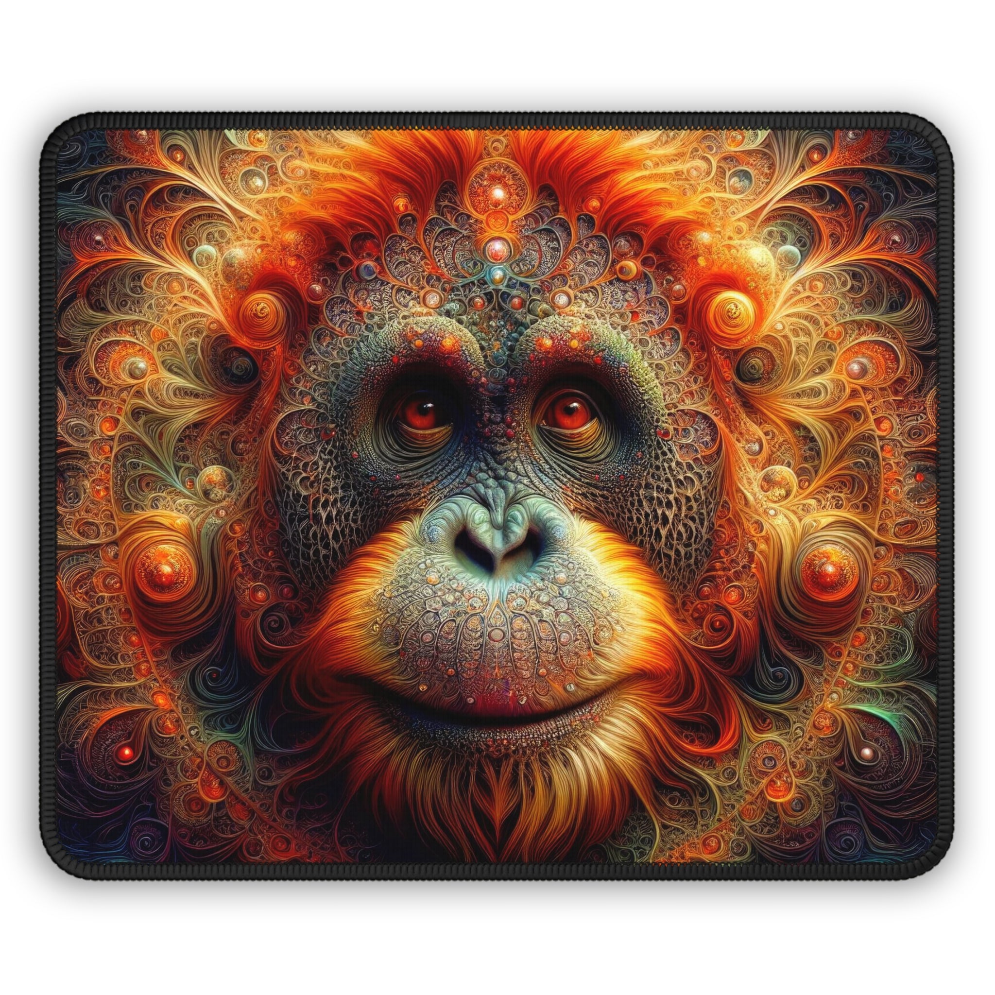 Le tapis de souris de jeu Fractal Orangutan