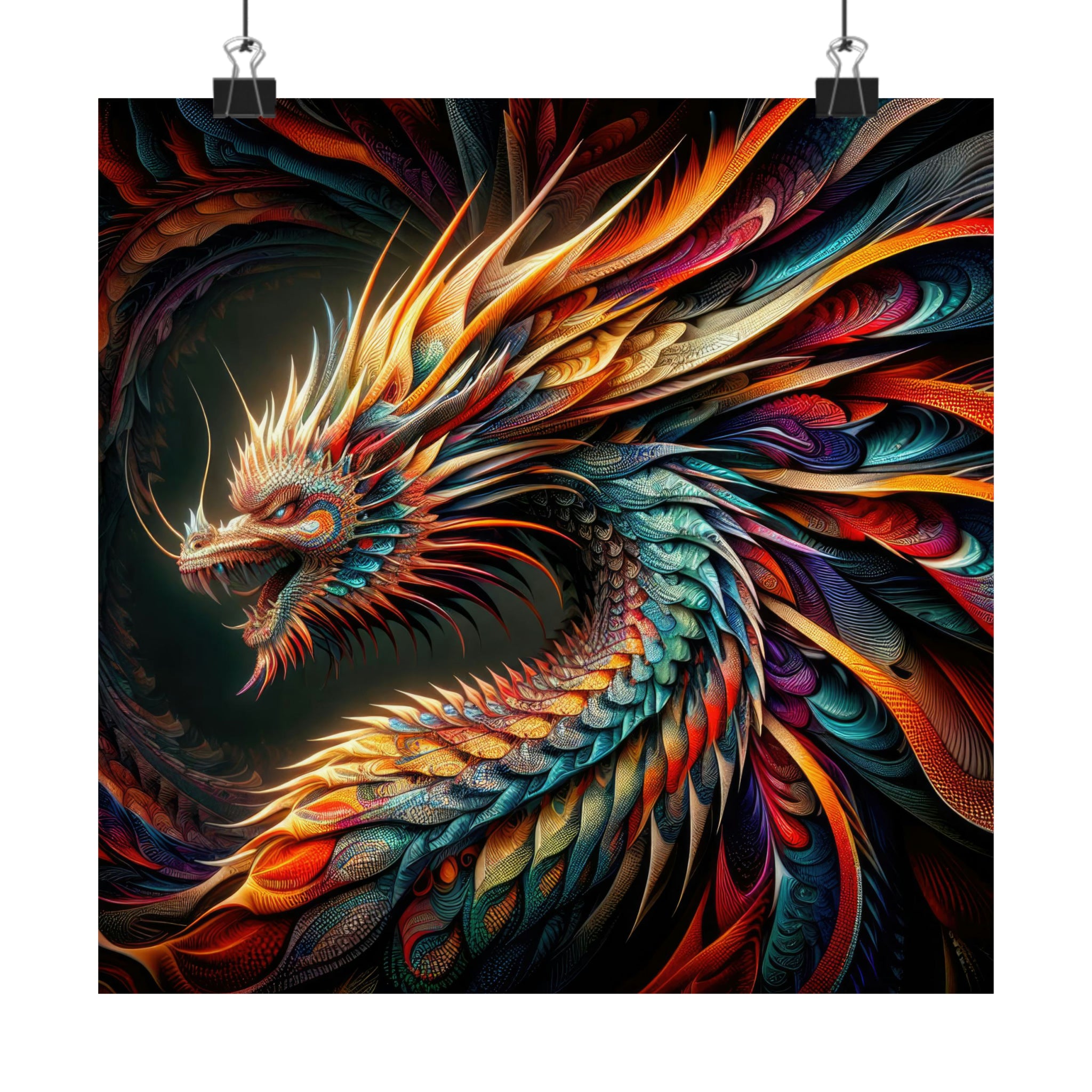 Vortex en écailles de dragon Poster