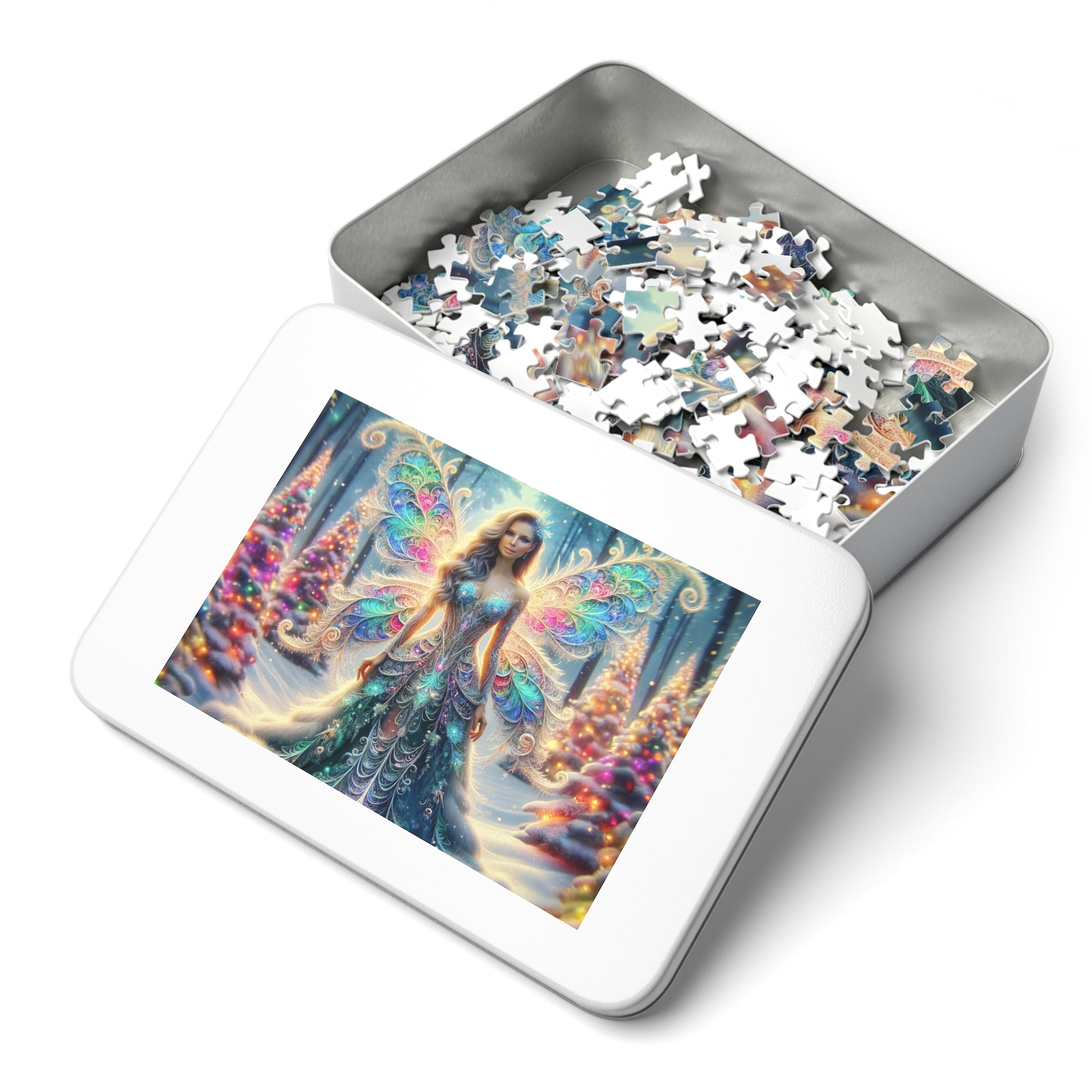 Enchanted Fractal Frost Jigsaw Puzzle