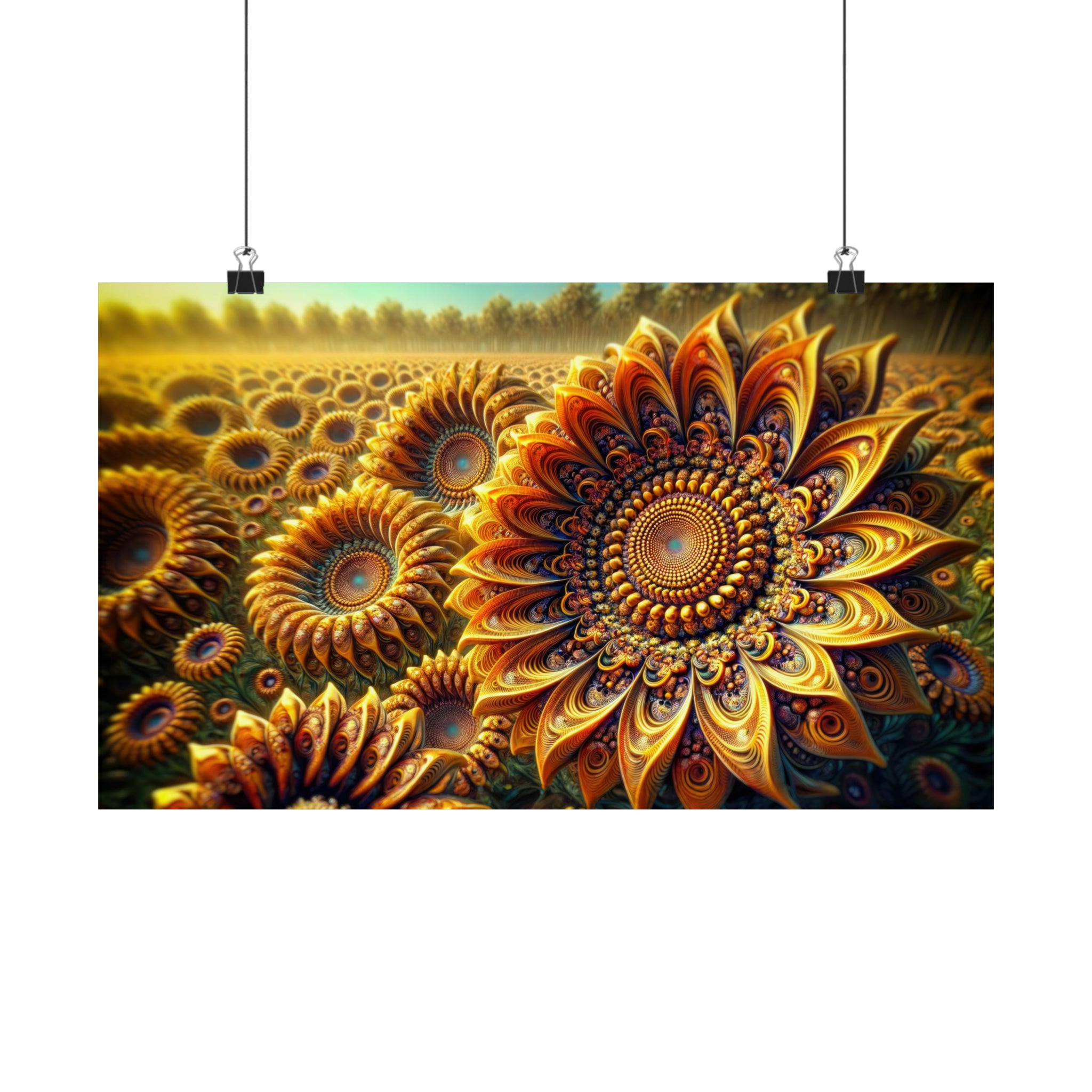 Fractal Bloom Infinito Póster