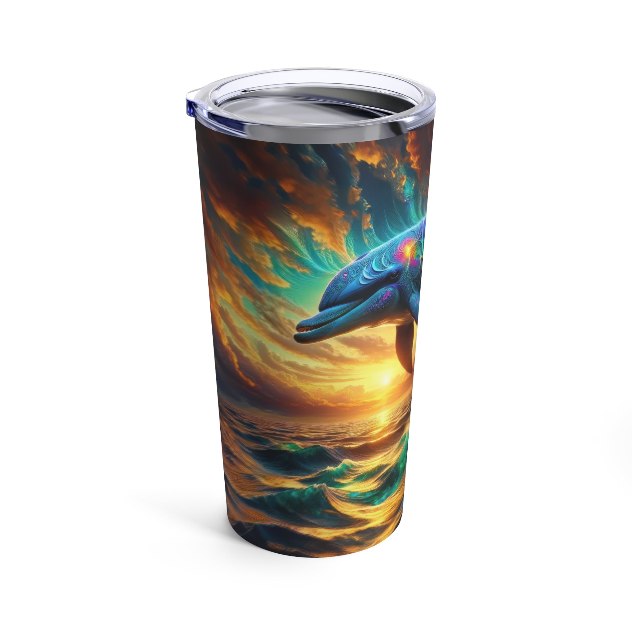 Saut quantique du dauphin cosmique Tumbler 20oz