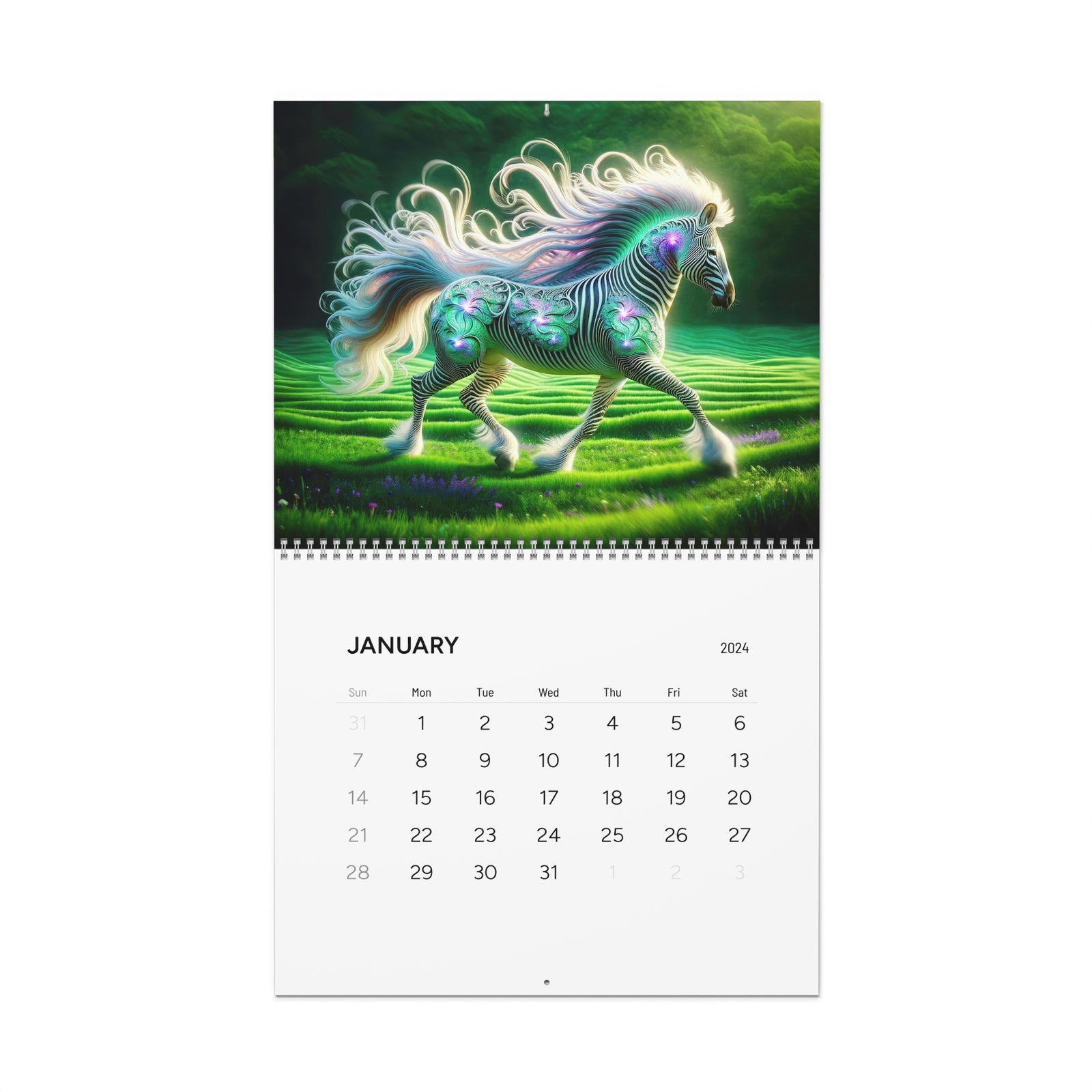 Zebra Spectrum Calendar (2024) V2
