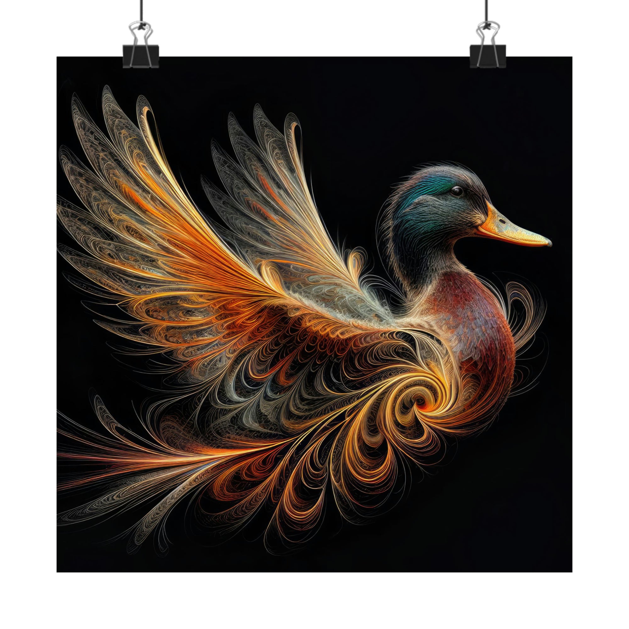 Enigmatic Mallard Duck Poster