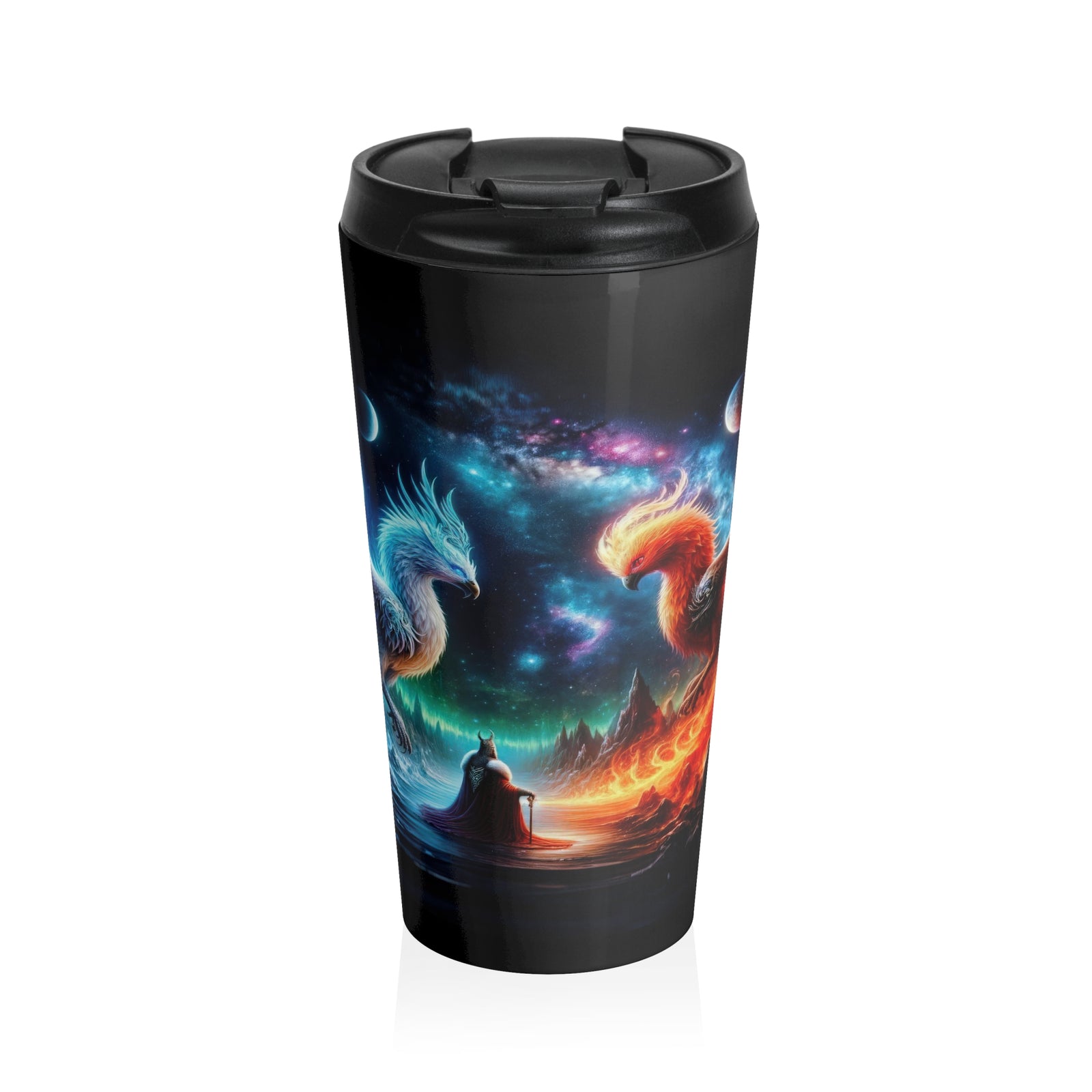 Convergence of Celestial Guardians Travel Mug