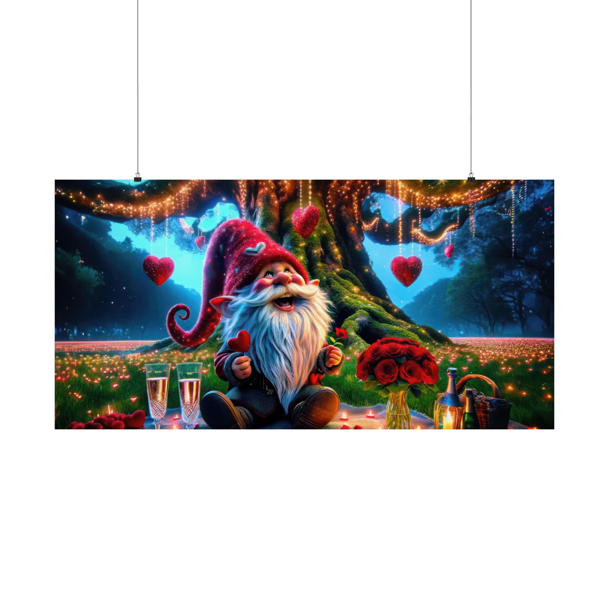 Valentine's with the Whimsical Forest Gnome Poster