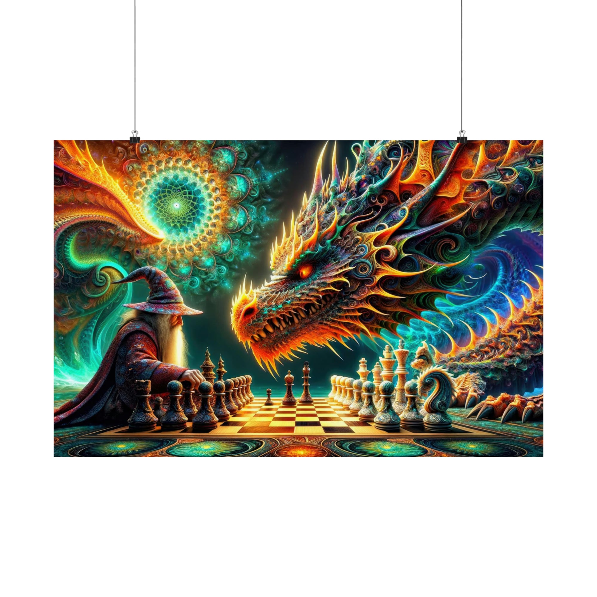 Échec et mat du dragon cosmique Poster