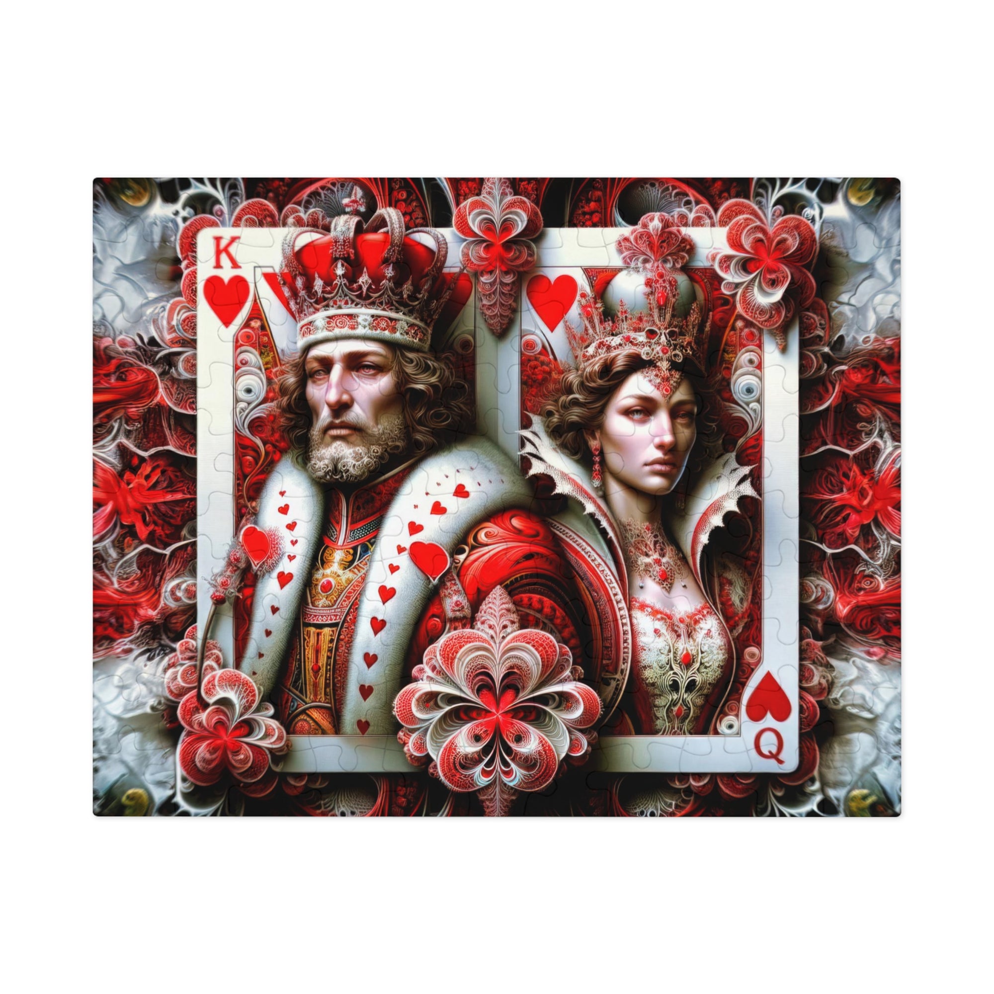 The King and Queen of Hearts' Embrace Puzzle