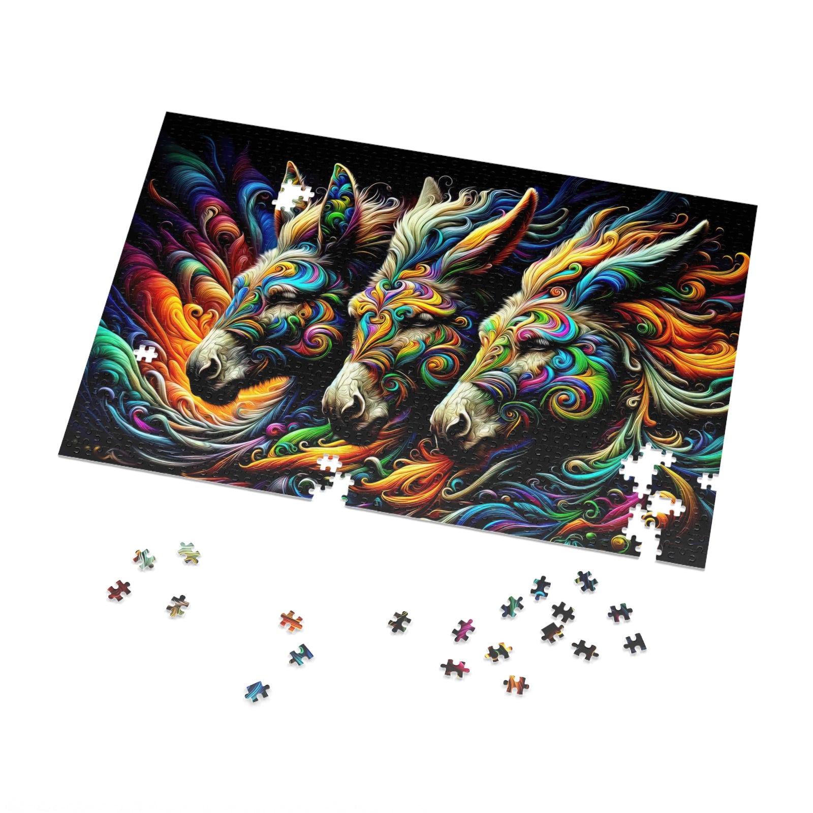 Triad of Hypnotic Hee-Haws Jigsaw Puzzle