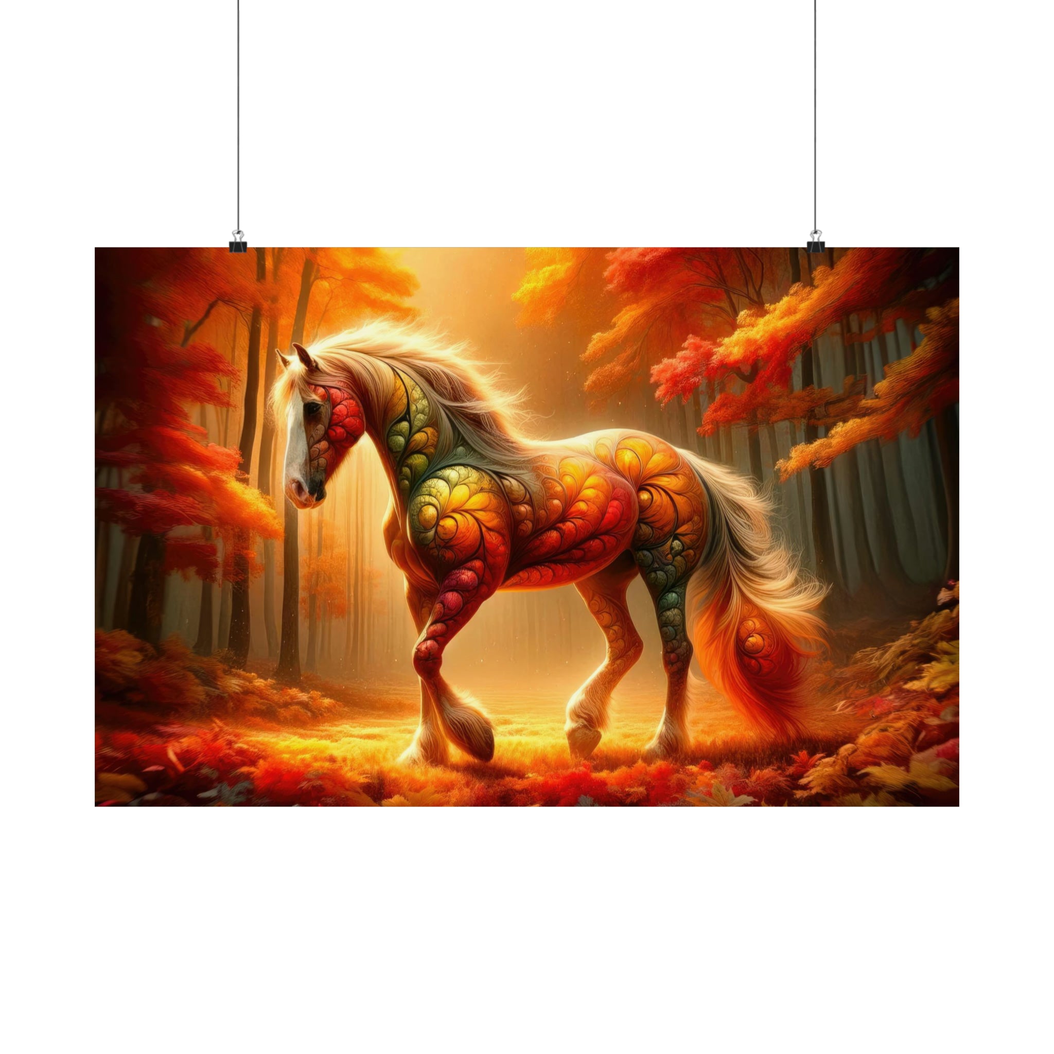 Autumn's Enchanted Steed Poster