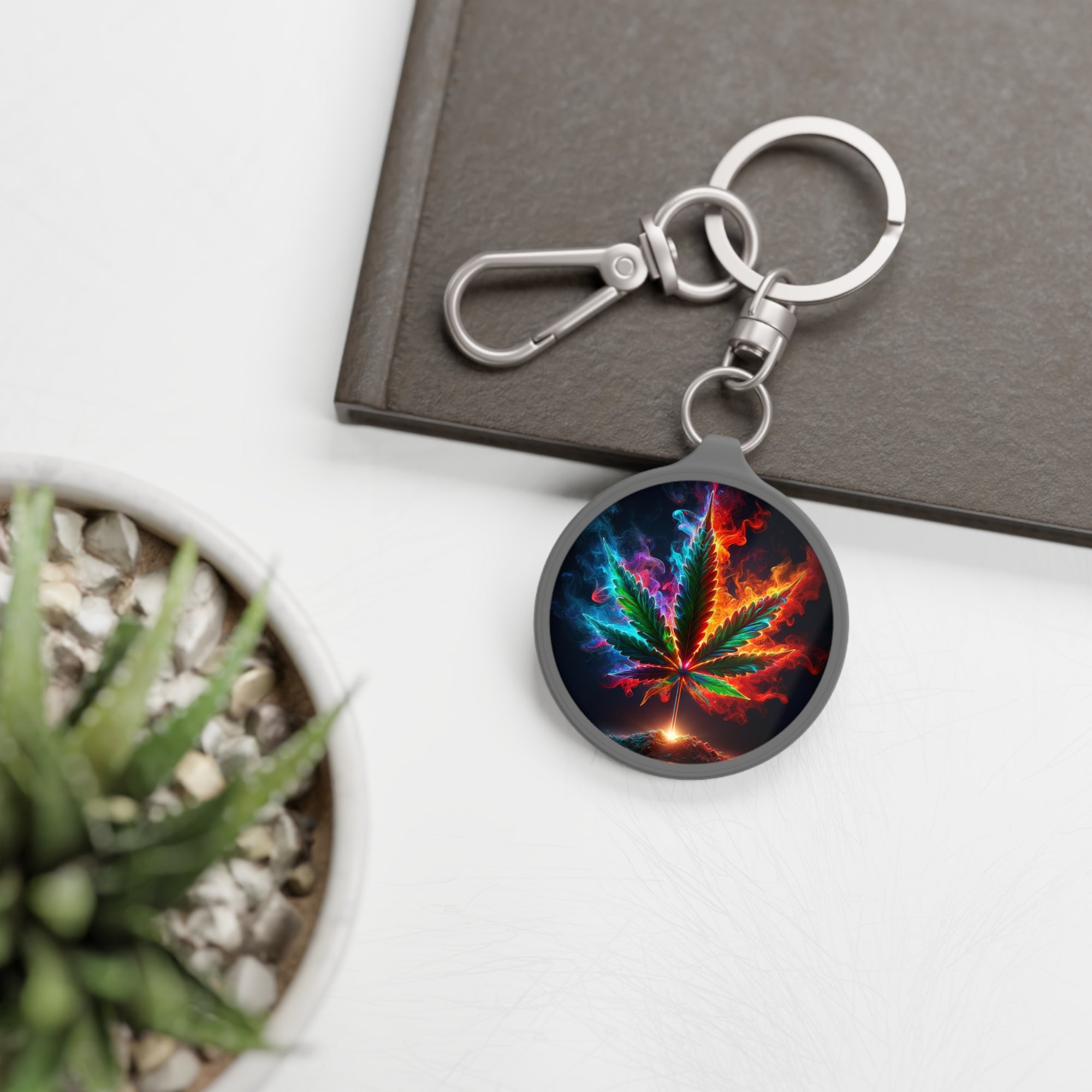 Flames of Tranquility Keyring Tag
