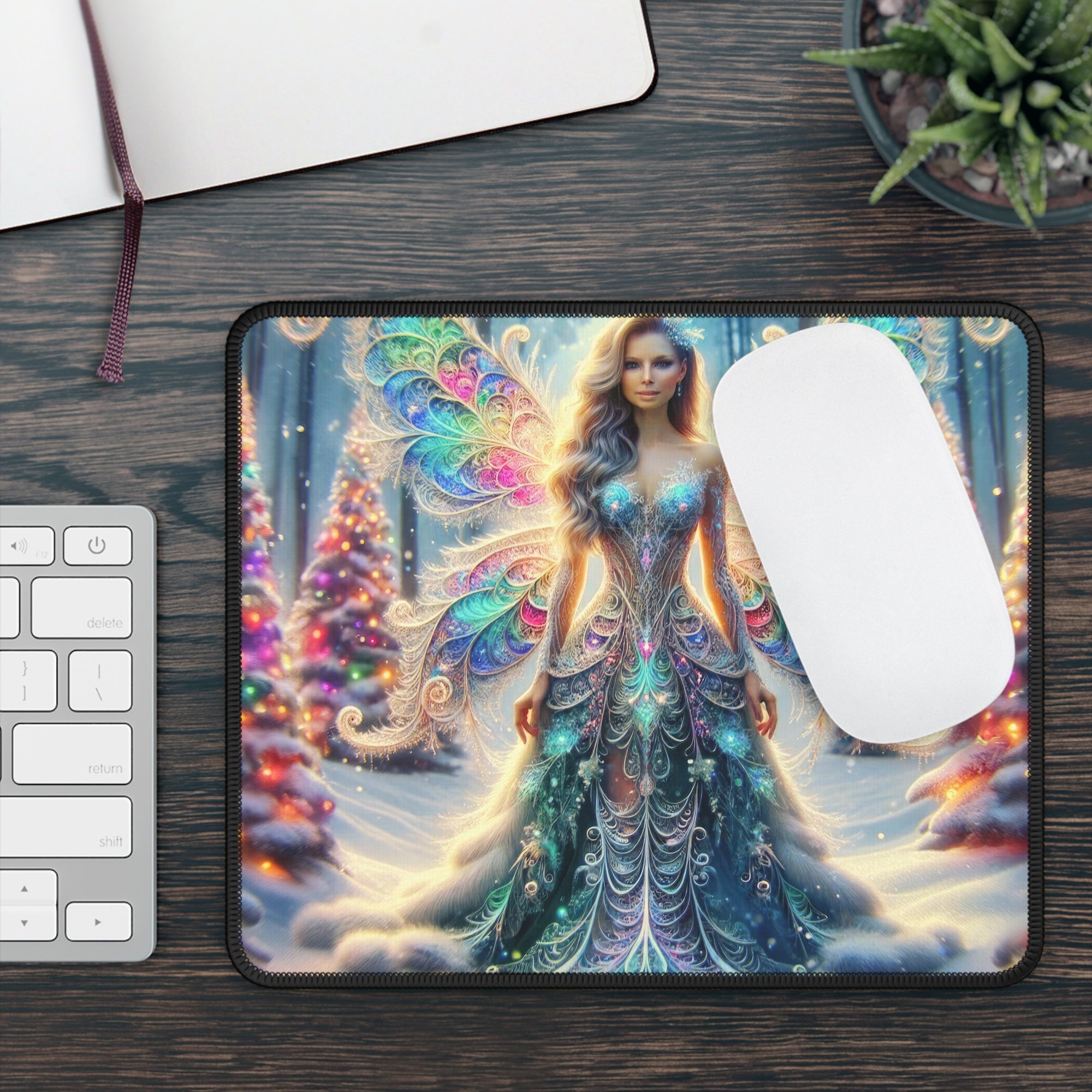 Enchanted Fractal Frost Gaming Mouse Pad