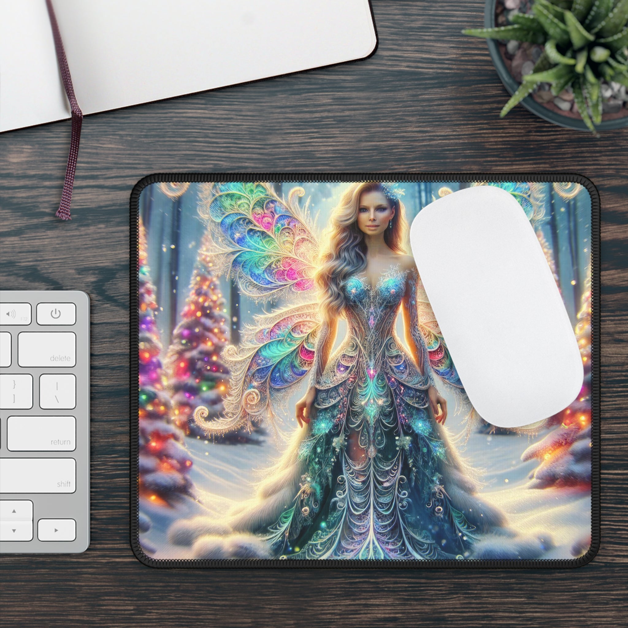 Enchanted Fractal Frost Gaming Mouse Pad