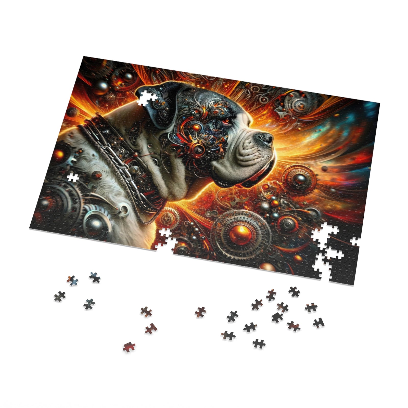 Fusion of Fur and Circuits Jigsaw Puzzle
