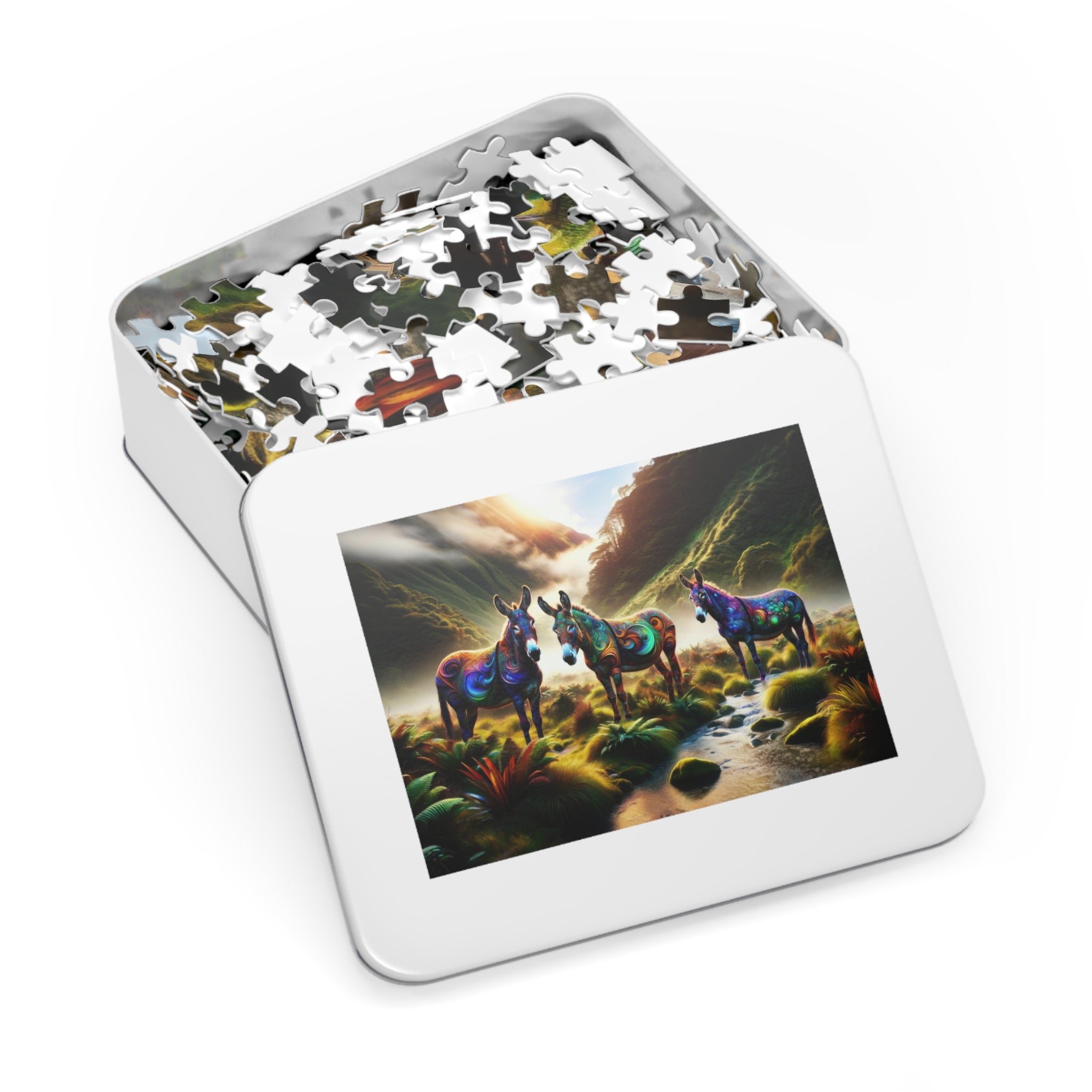 Donkeys of the Mystic Vale Jigsaw Puzzle