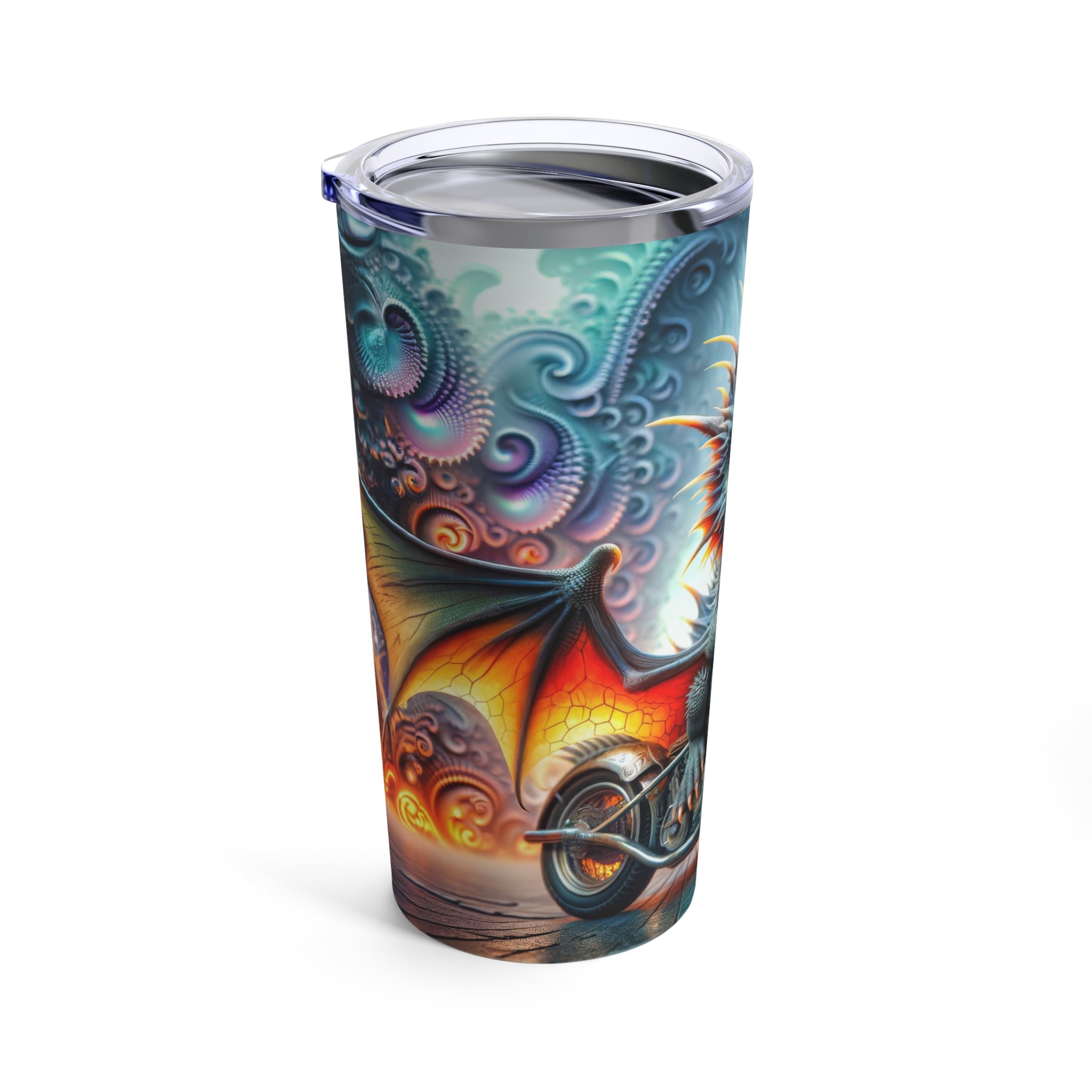 Vaso de escamas de hierro y alas de cuero 20oz