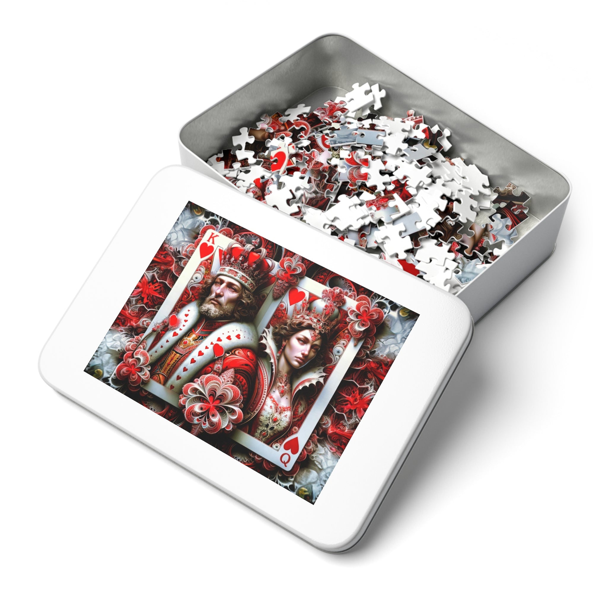 The King and Queen of Hearts' Embrace Puzzle